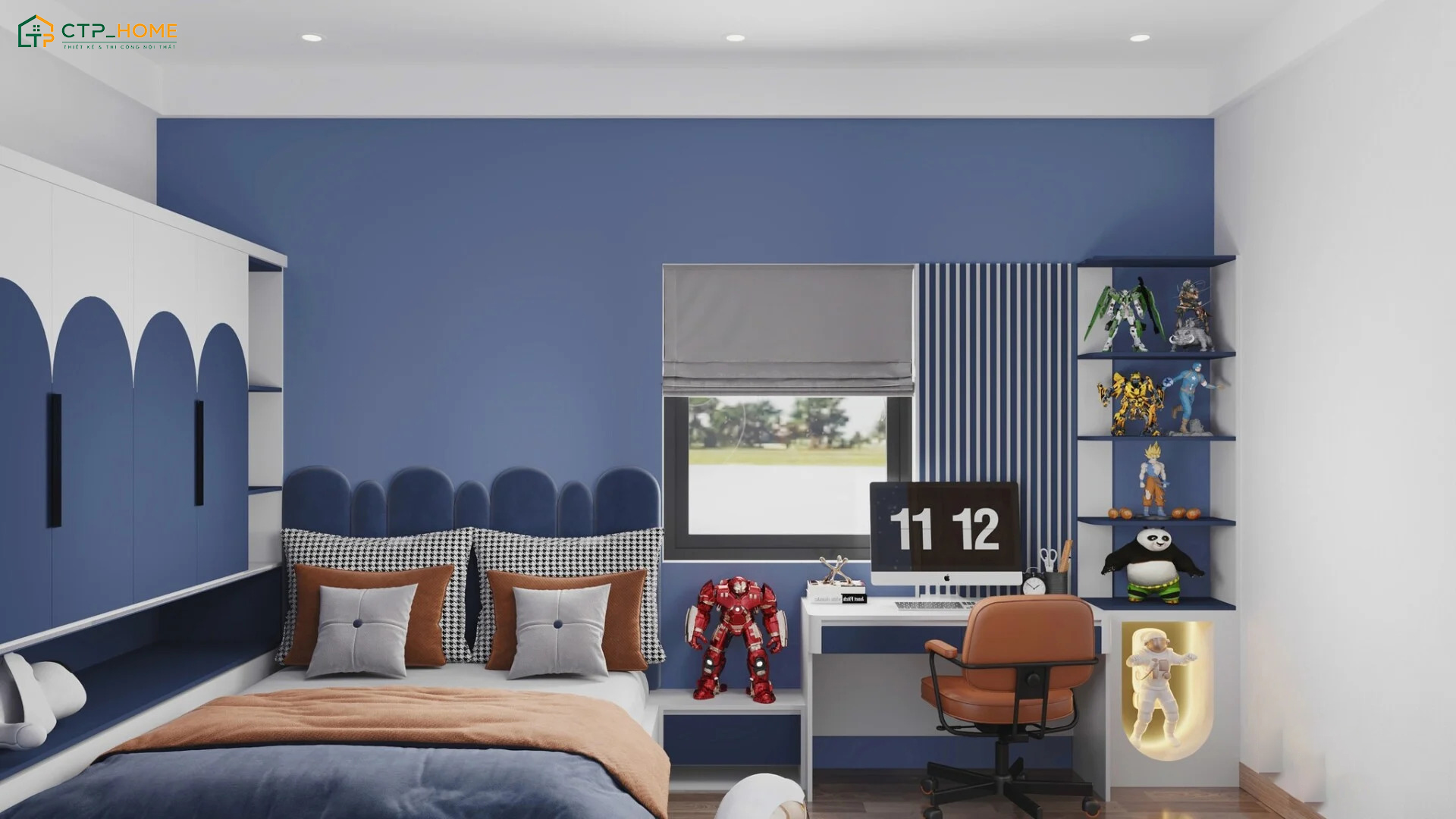 CTP Home là đơn vị thiết kế phòng ngủ xanh dương được nhiều gia chủ yêu thích hiện nay