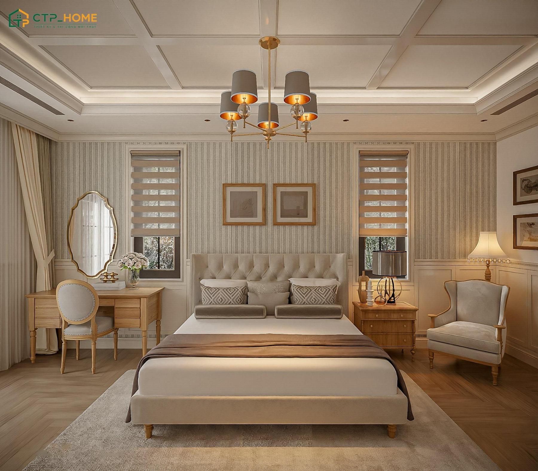 Mẫu thiết kế phòng ngủ Địa Trung Hải với nội thất hiện đại sẽ đem lại sự thoải mái và tiện nghi hơn