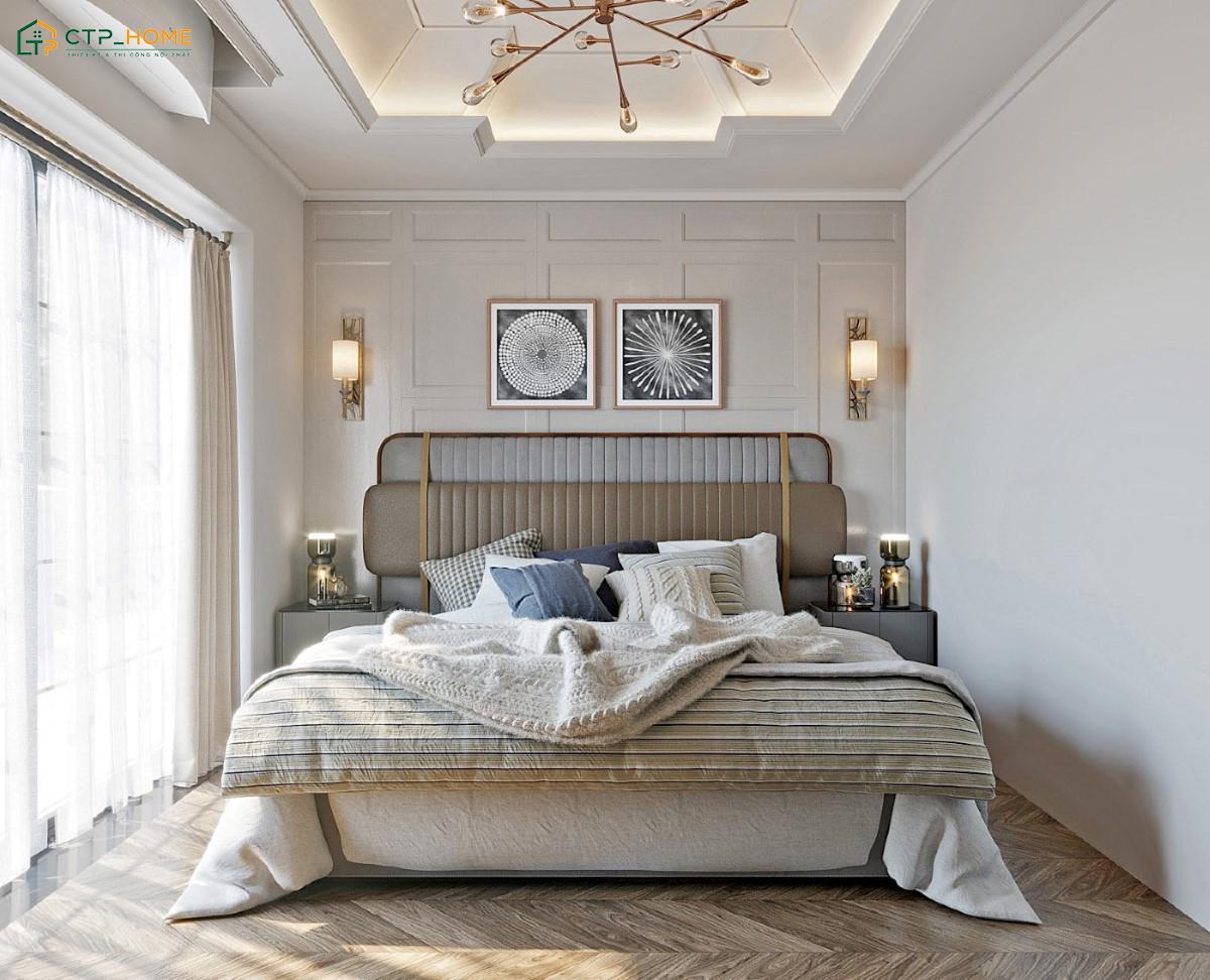 Mẫu phòng ngủ nhỏ Địa Trung Hải thường ưu tiên các gam màu sáng để tạo cảm giác thoáng đãng hơn