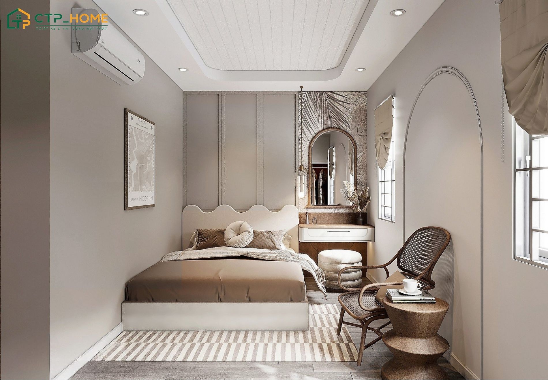 CTP Home đang là đơn vị thiết kế nội thất phòng ngủ Wabi Sabi uy tín hàng đầu hiện nay