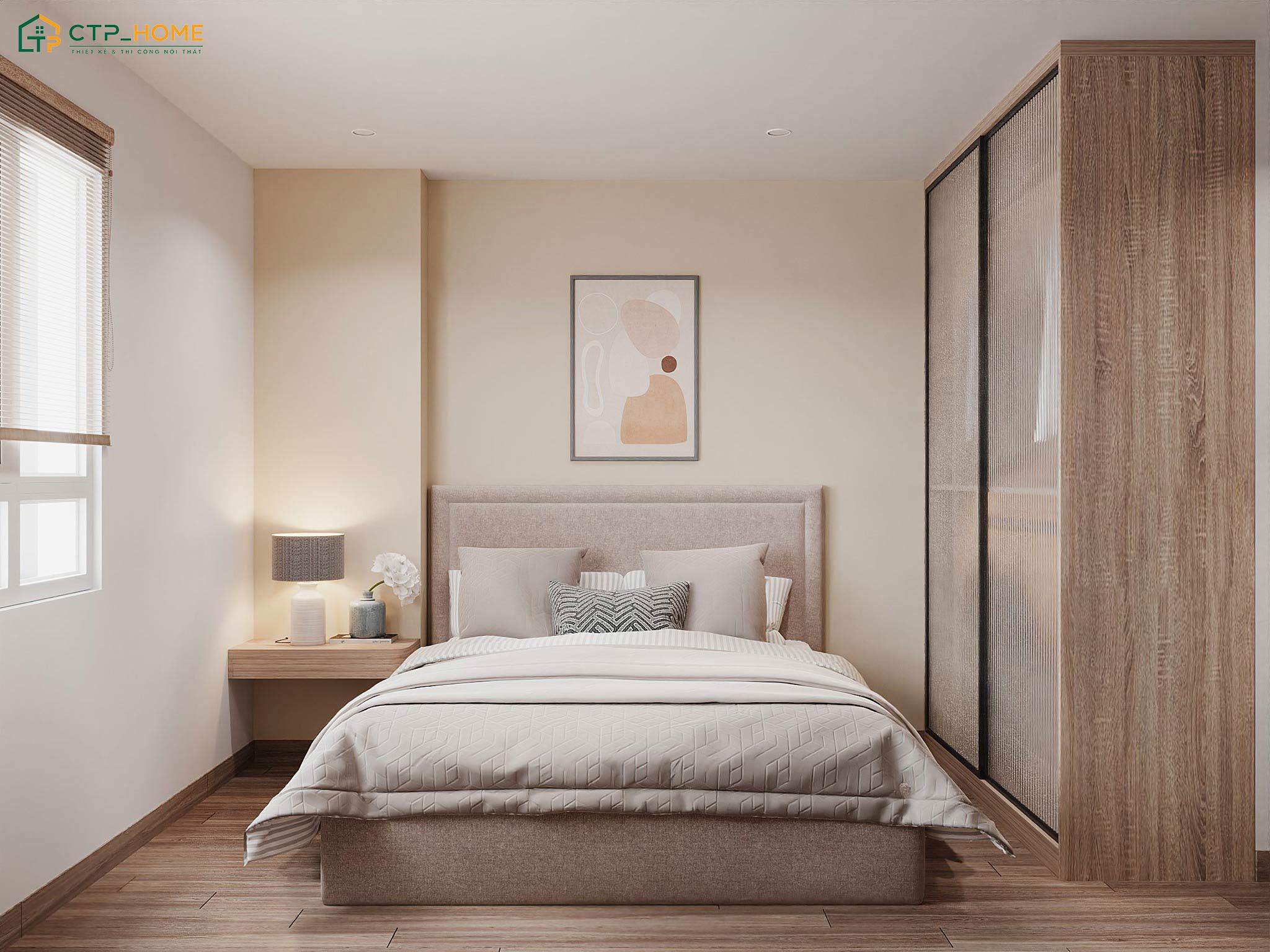 Ưu tiên sử dụng các tone màu sáng để phòng ngủ đơn giản 5m2 - 8m2 có cảm giác rộng rãi hơn