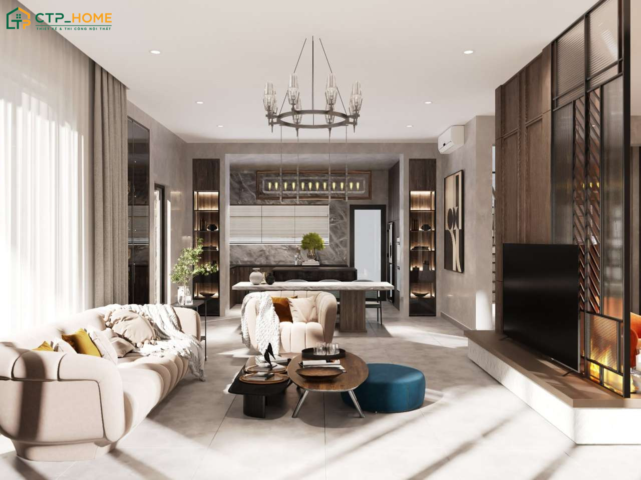 Mẫu thiết kế nội thất biệt thự phong cách Hybrid Luxury sẽ đề cao tính sáng tạo để mang đến trải nghiệm sống khác biệt