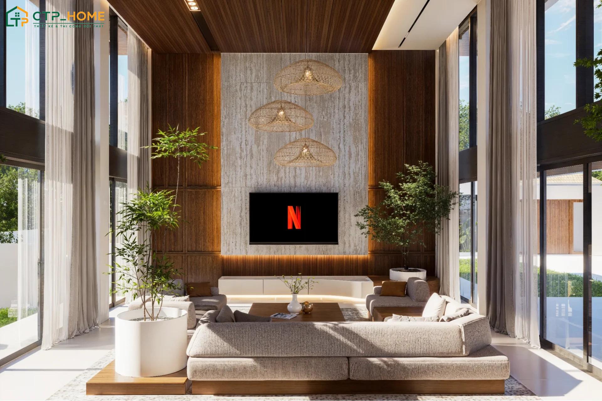 Mẫu dự án thiết kế nội thất biệt thự Luxury tại quận Thủ Đức, TP Hồ Chí Minh do CTP Home thực hiện