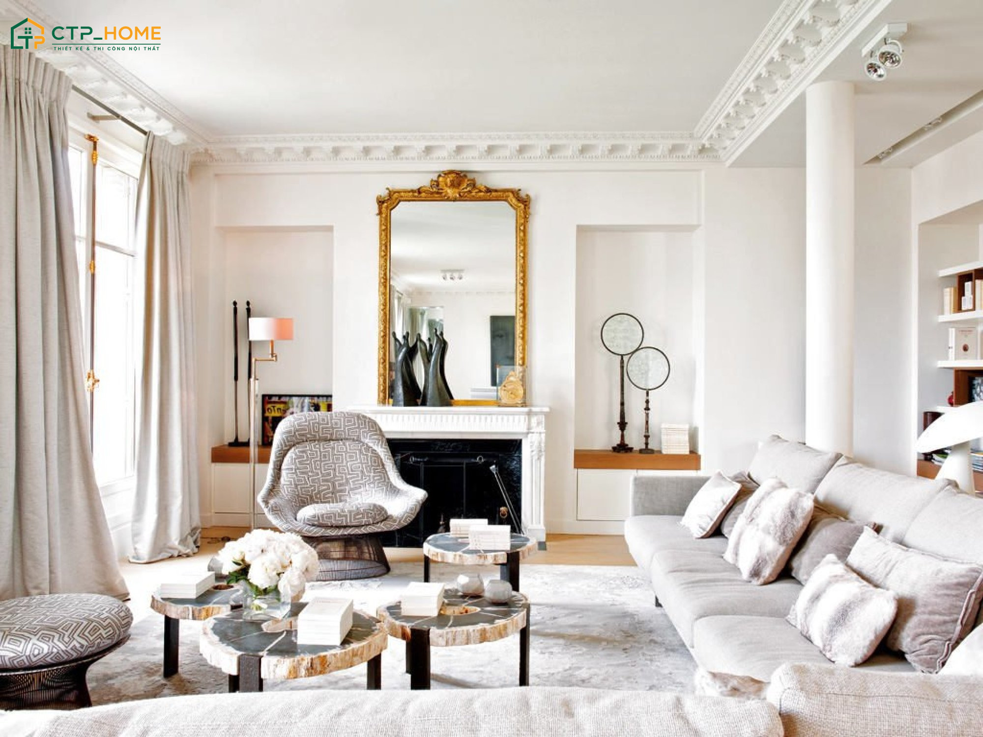 CTP Home là đơn vị thiết kế và thi công nội thất biệt thự kiểu Pháp uy tín và chất lượng