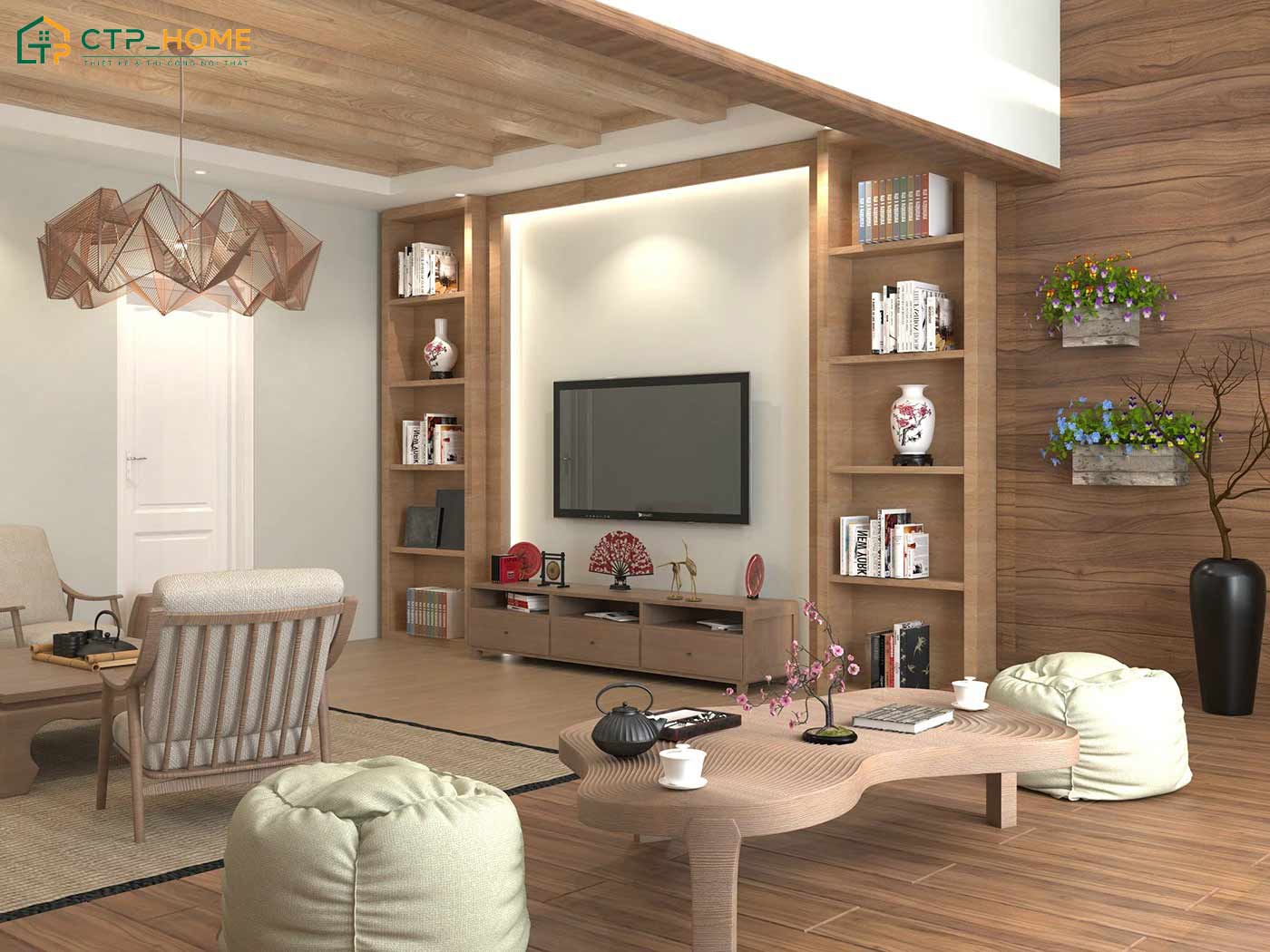 CTP Home sẽ chỉ sử dụng những món đồ nội thất cần thiết để đảm bảo sự gọn gàng và ngăn nắp cho căn nhà