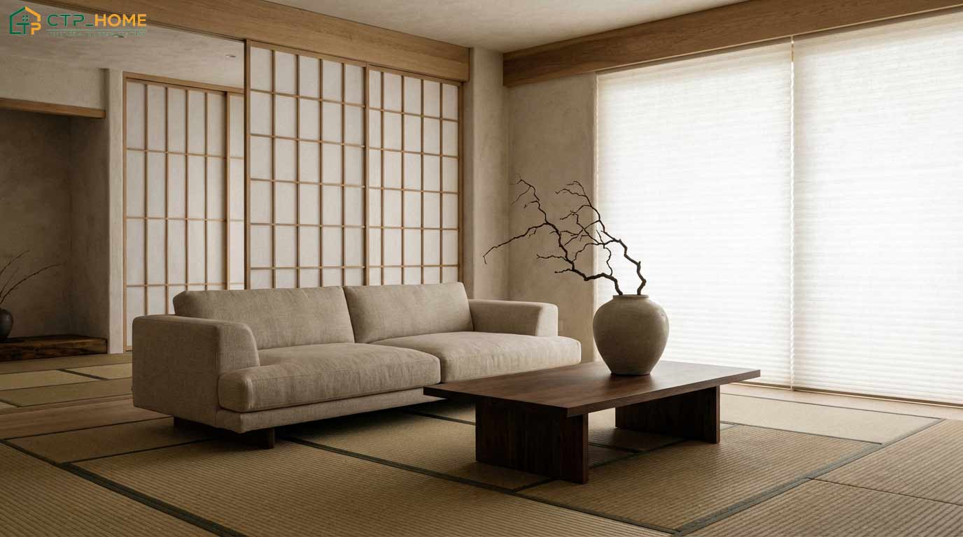 Phong cách Nhật Bản thường ưu tiên sự tối giản để có thể đáp ứng tối đa công năng sử dụng