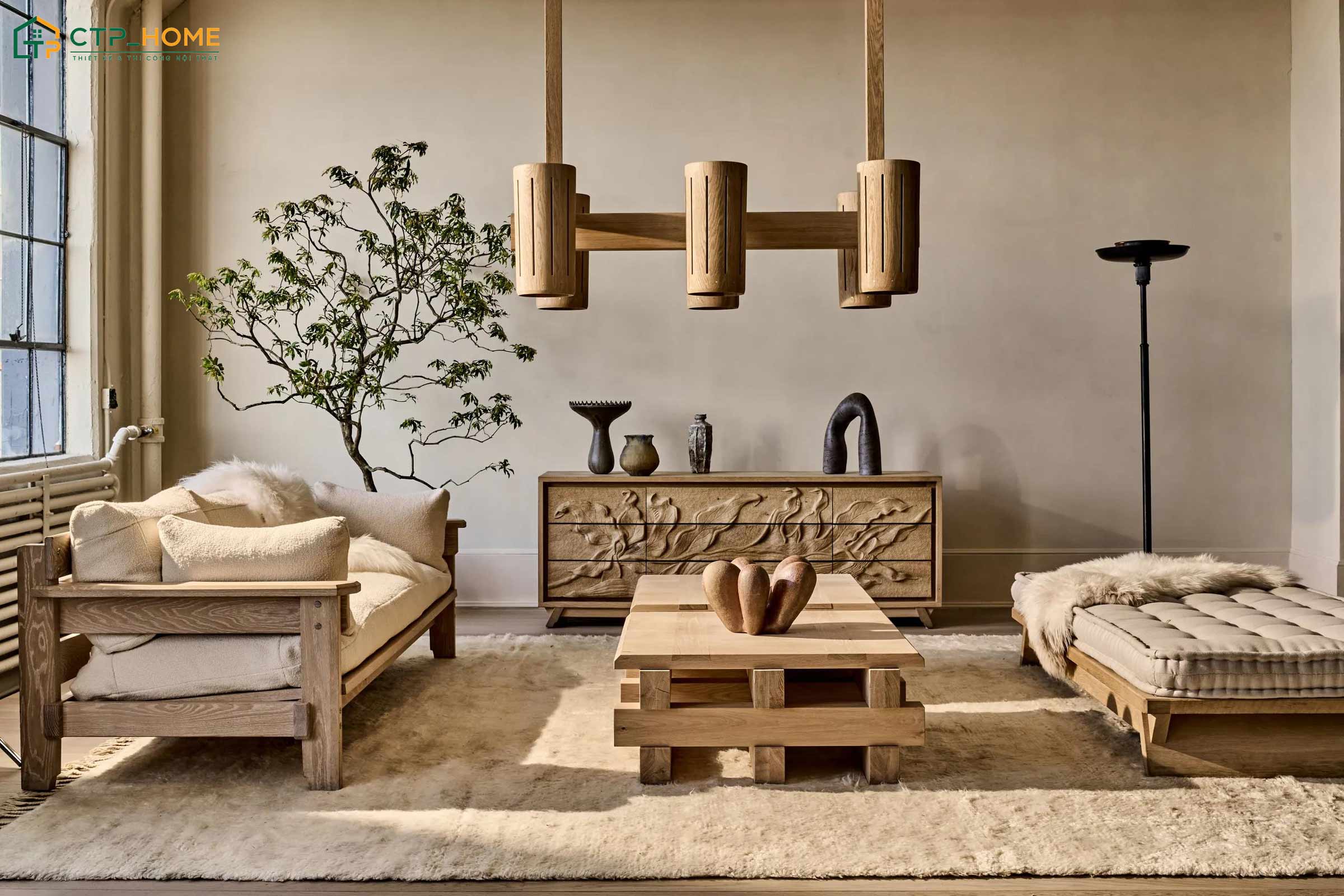 Ưu tiên các vật liệu tự nhiên như gỗ, tre, lứa hay giấy shoji để đem đến vẻ đẹp giản dị mà tinh tế