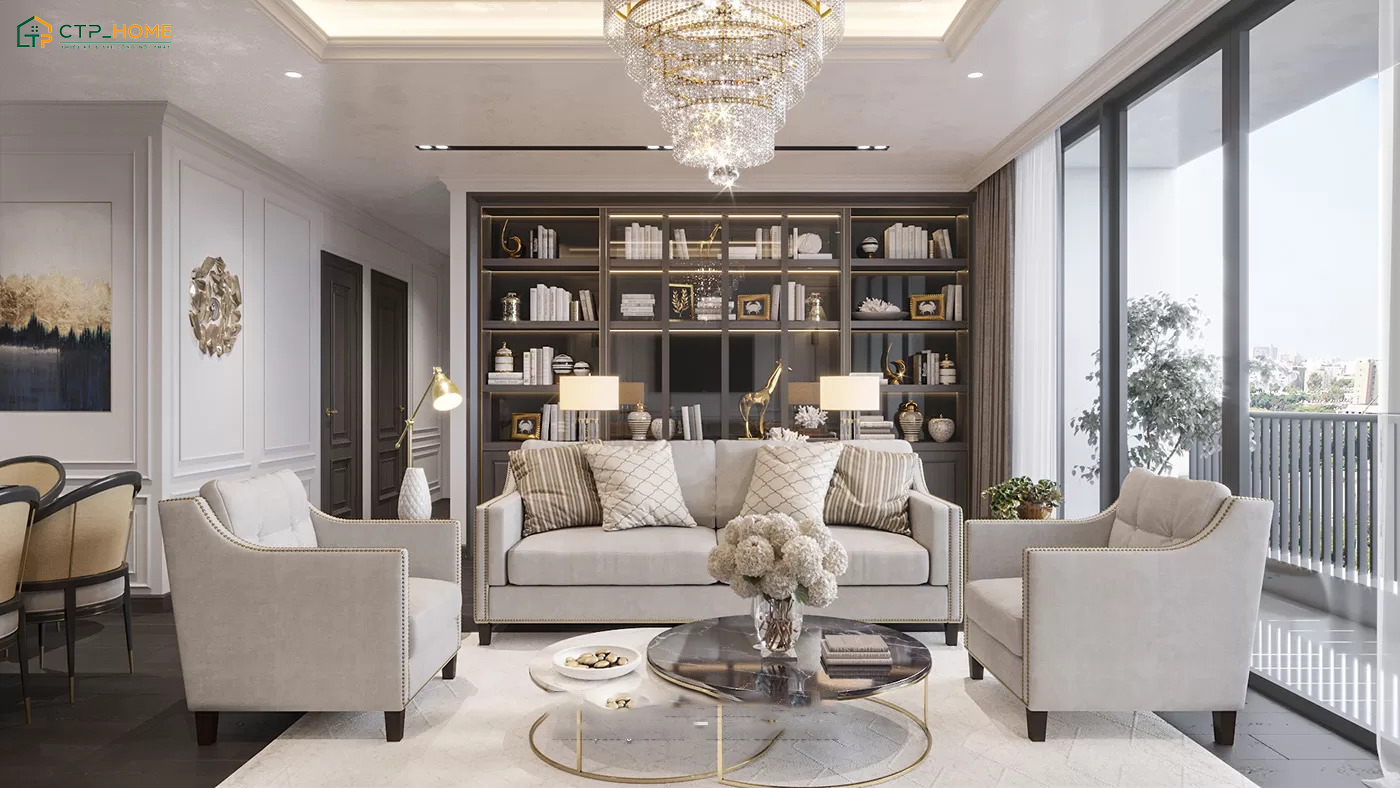 Mẫu thiết kế chung cư tân cổ điển hiện đại sẽ đem đến một không gian tiện nghi và tối ưu công năng