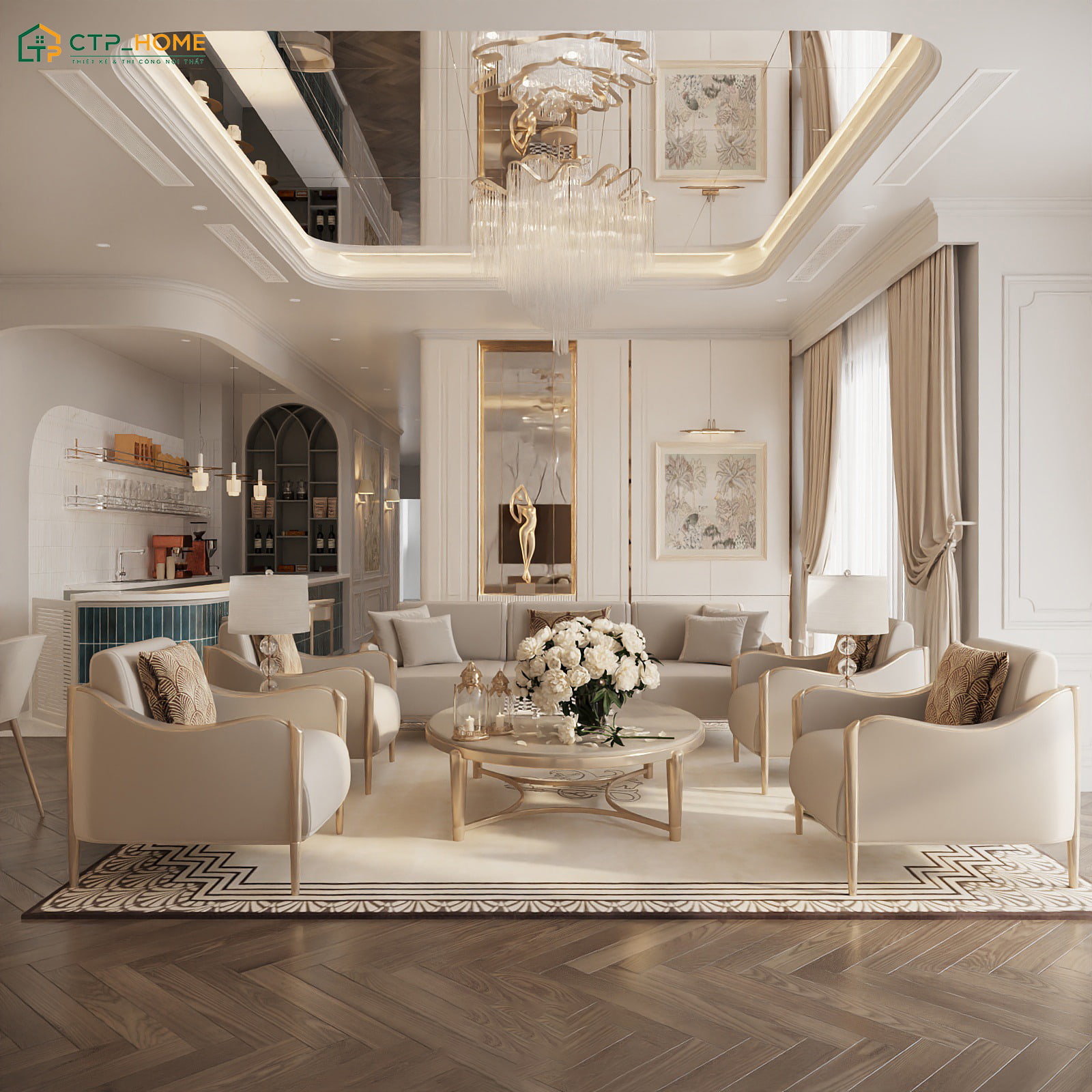 Các khu vực chức năng sẽ được phân chia khoa học để đảm bảo tính tiện nghi và sự thoải mái khi sinh hoạt