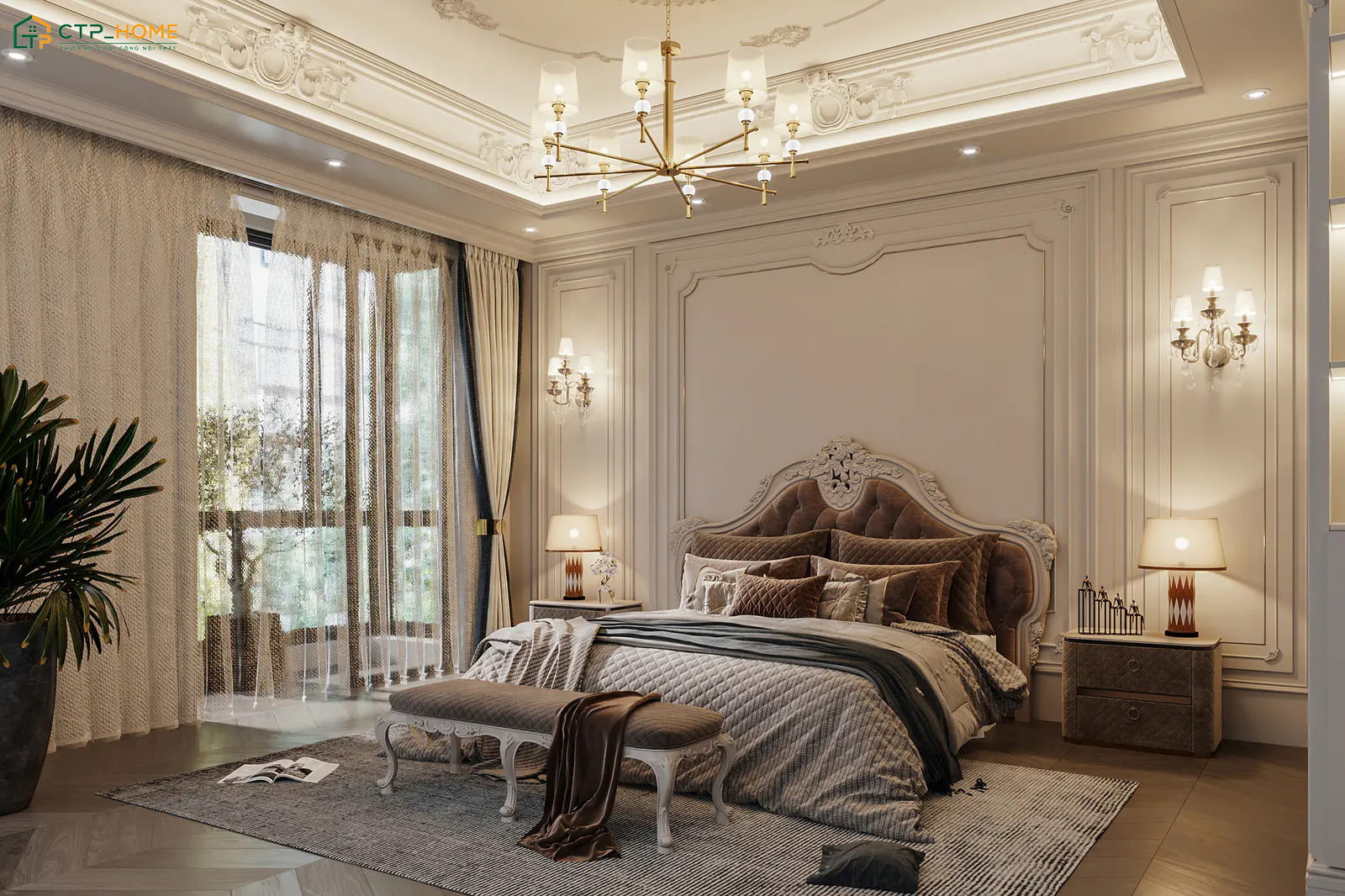 Các món đồ nội thất được lựa chọn đồng bộ với phong cách và màu sắc của căn hộ để đảm bảo sự hài hòa