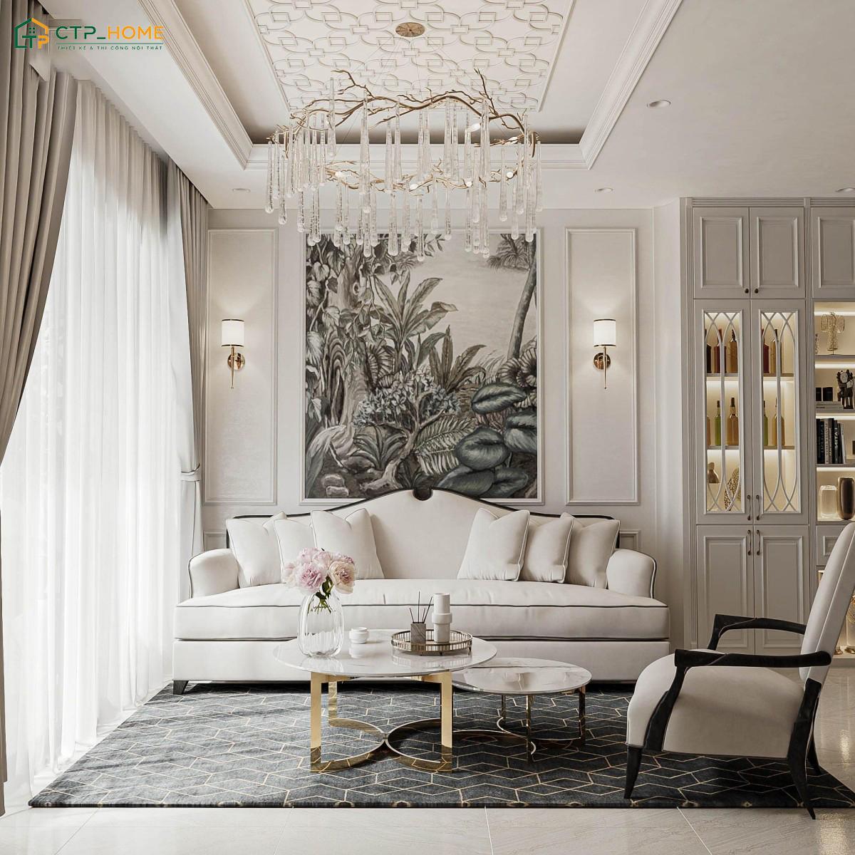 Cần phải lựa chọn màu sắc chủ đạo phù hợp với phong cách thiết kế nội thất tân cổ điển