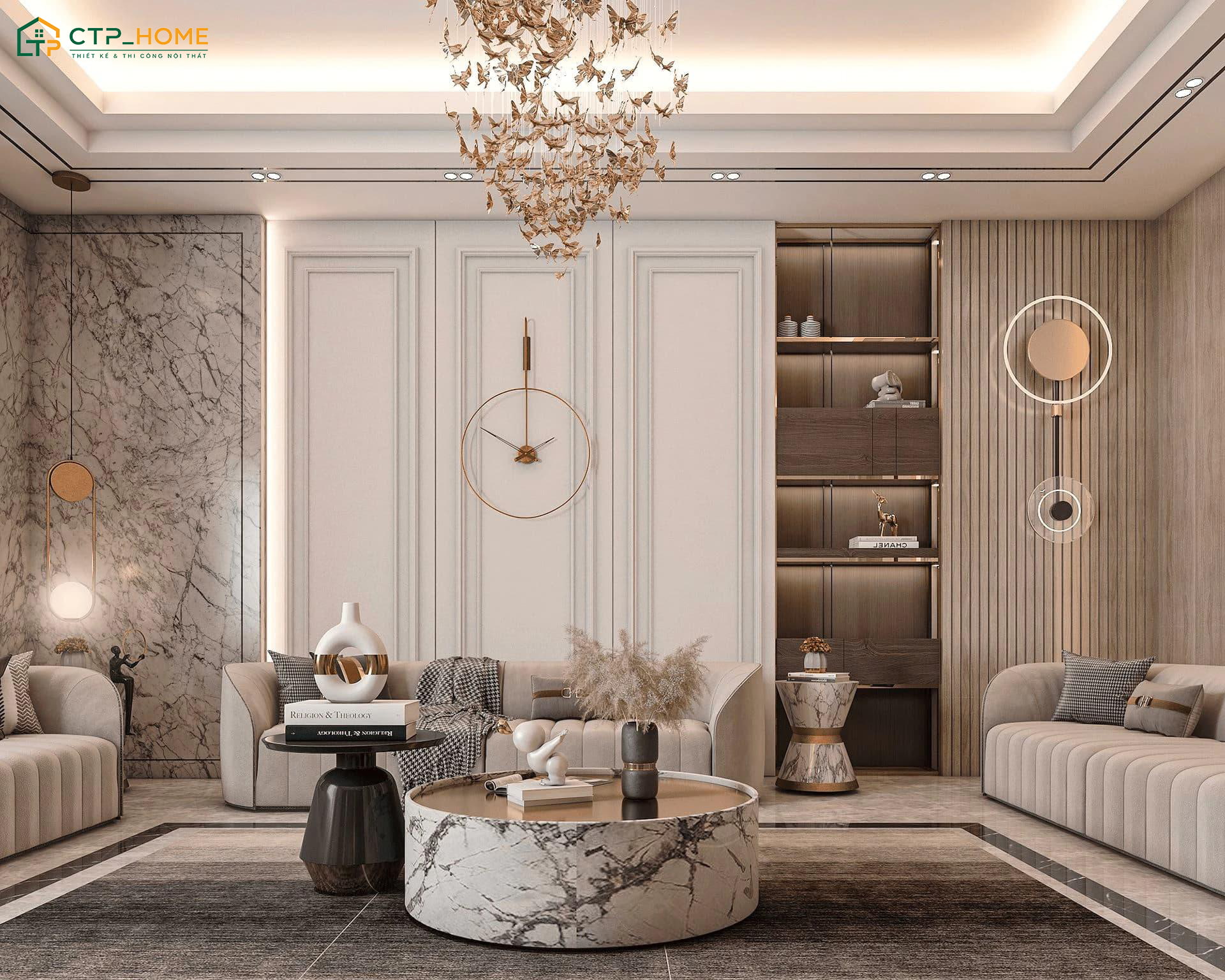 Từng chi tiết trong căn hộ tân cổ điển sang trọng sẽ được thiết kế tỉ mỉ để khẳng định gu thẩm mỹ của gia chủ