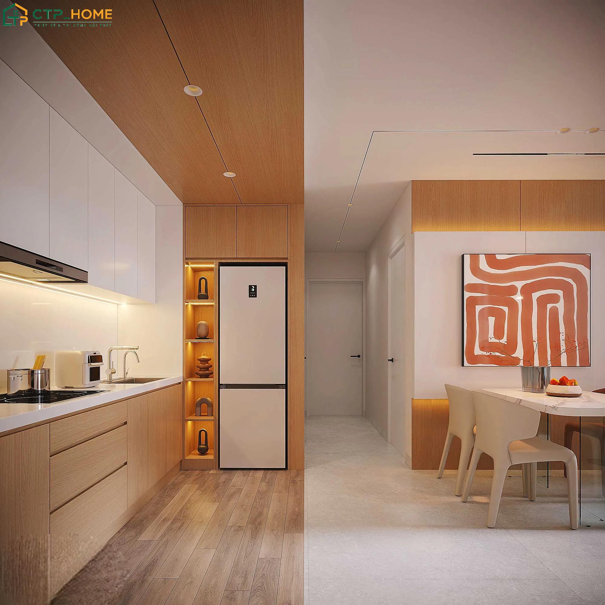 Mẫu thiết kế nội thất chung cư 1 phòng ngủ tối giản sẽ sử dụng các món đồ nội thất đa năng để tối ưu diện tích