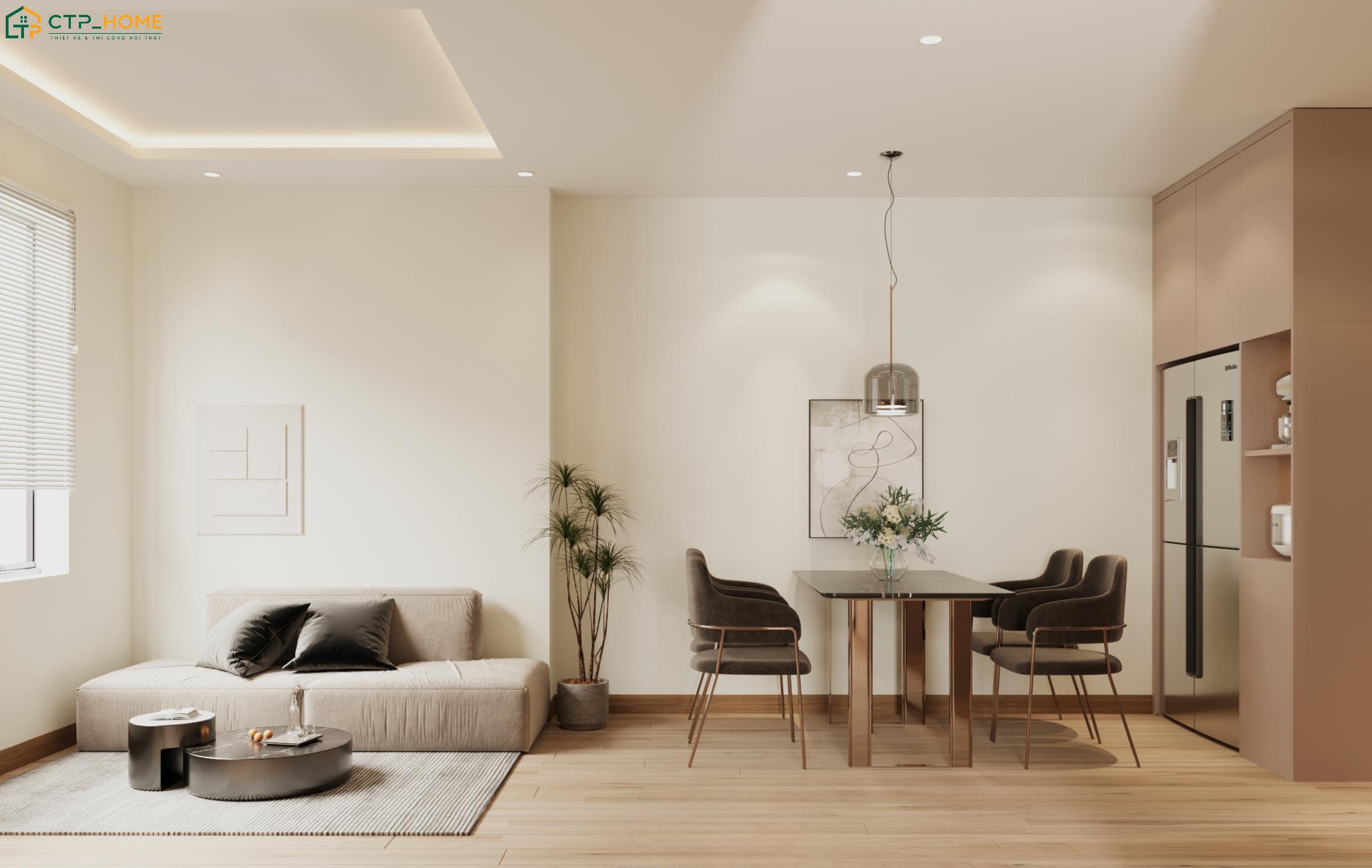 Lựa chọn đồ nội thất tối giản với thiết kế gọn nhẹ sẽ giúp chung cư tối giản giữ được sự gọn gàng