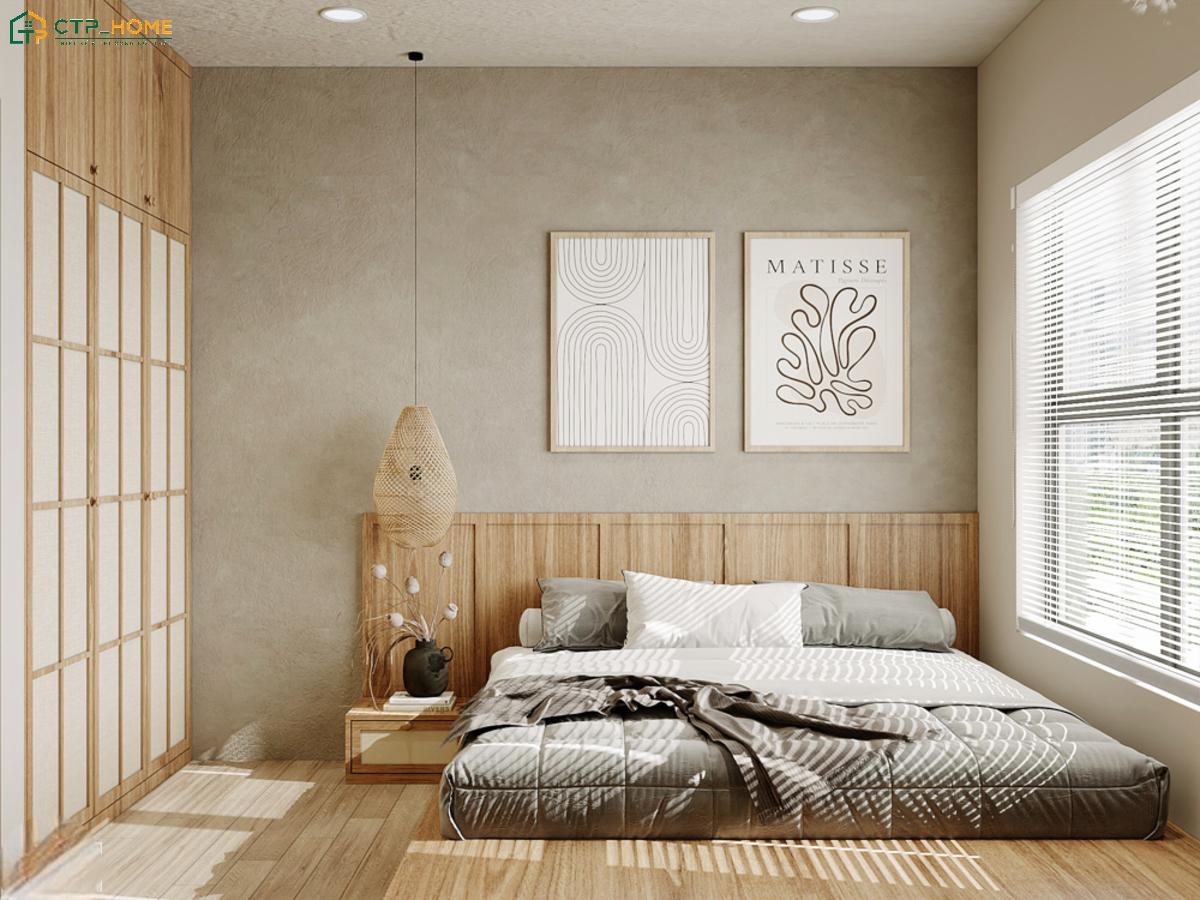 Các mảng tường nên ưu tiên lối trang trí tối giản, bằng phẳng và sử dụng tông màu trung tính