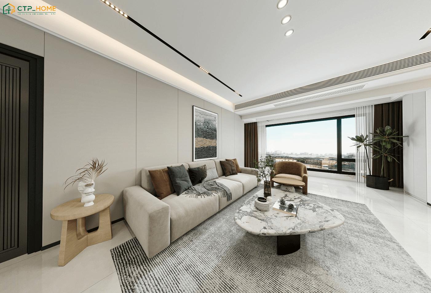 Thiết kế chung cư tối giản luôn chú trọng tới hệ thống chiếu sáng để đem lại cảm giác dễ chịu khi sử dụng