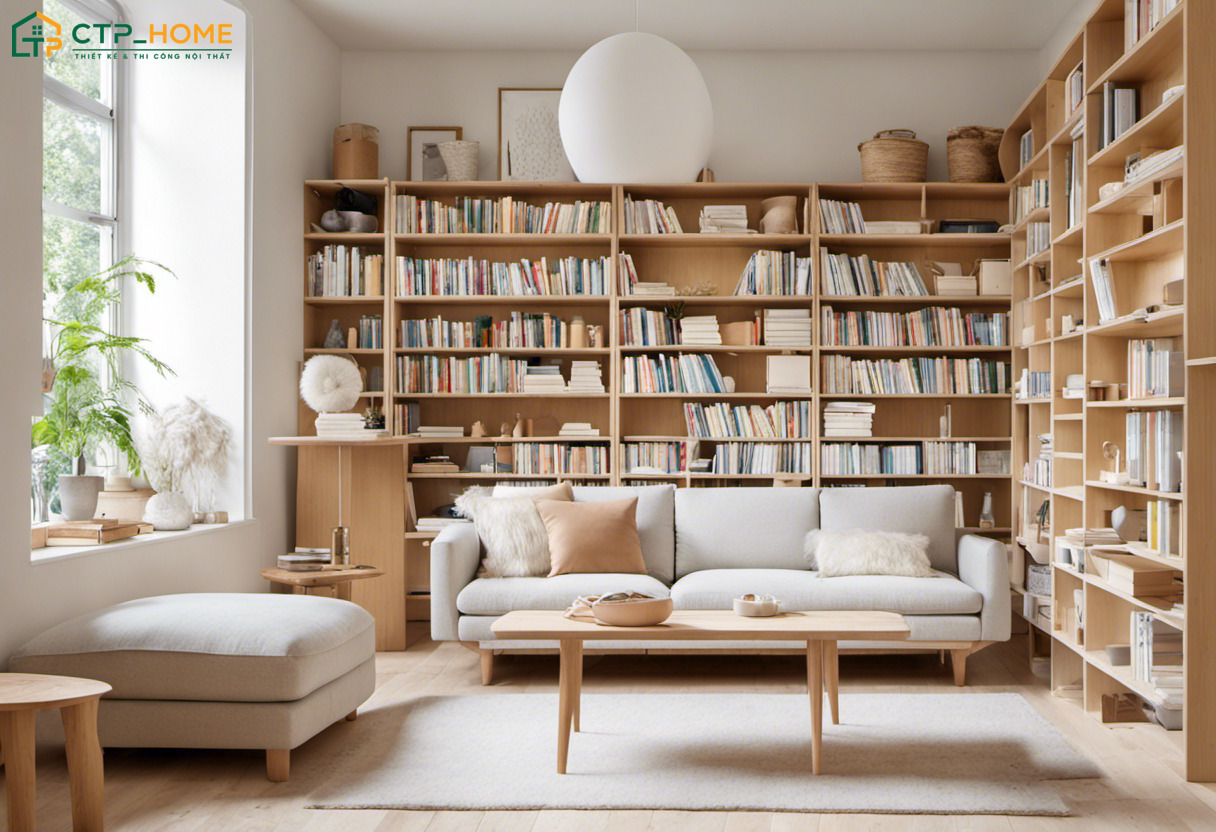 Khi thiết kế phòng đọc sách thì nên lựa chọn ghế đọc sách chuyên dụng để đem lại sự thoải mái