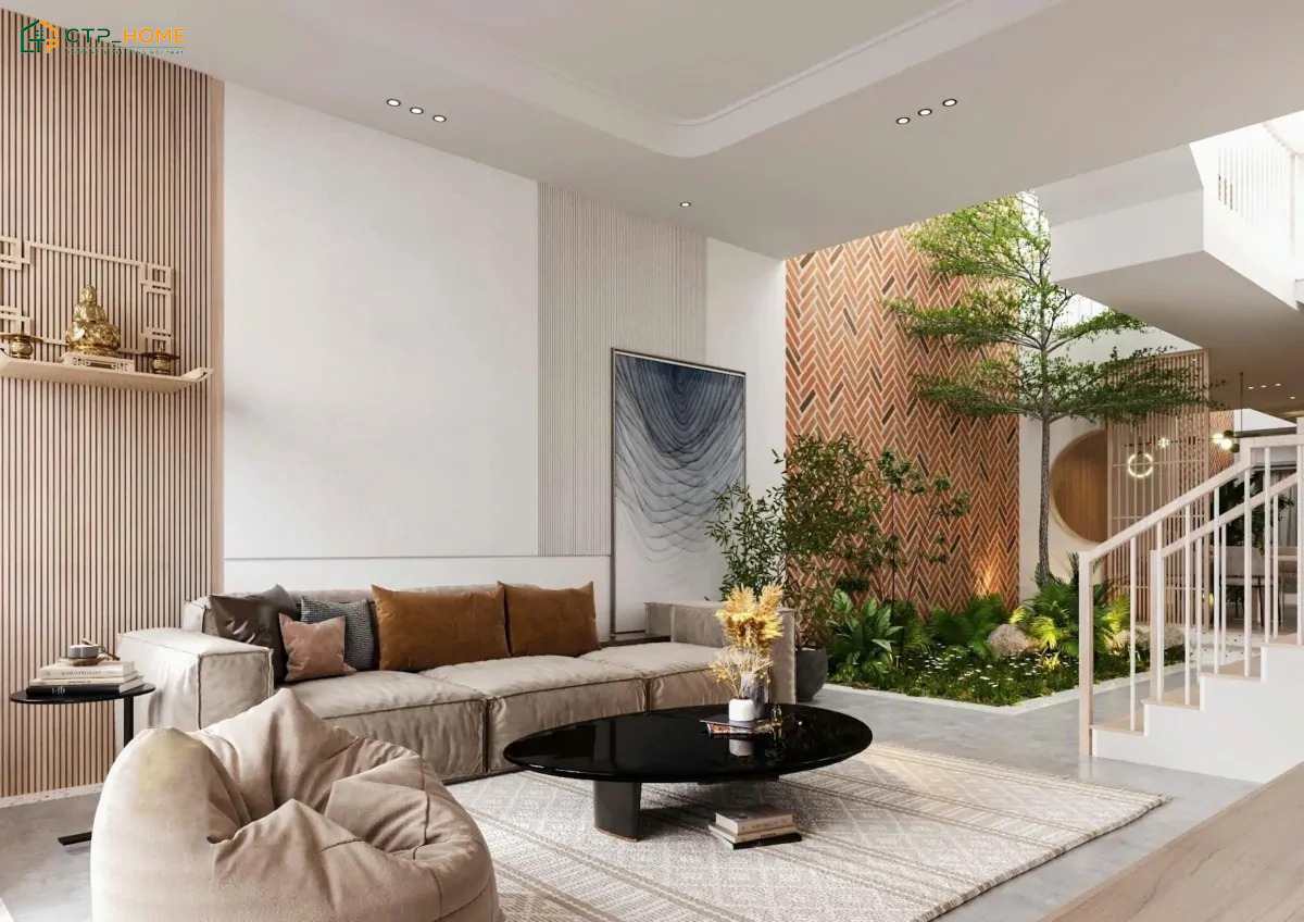 CTP Home là đơn vị thiết kế nội thất phòng khách nhà ống đẹp 4m uy tín hiện nay