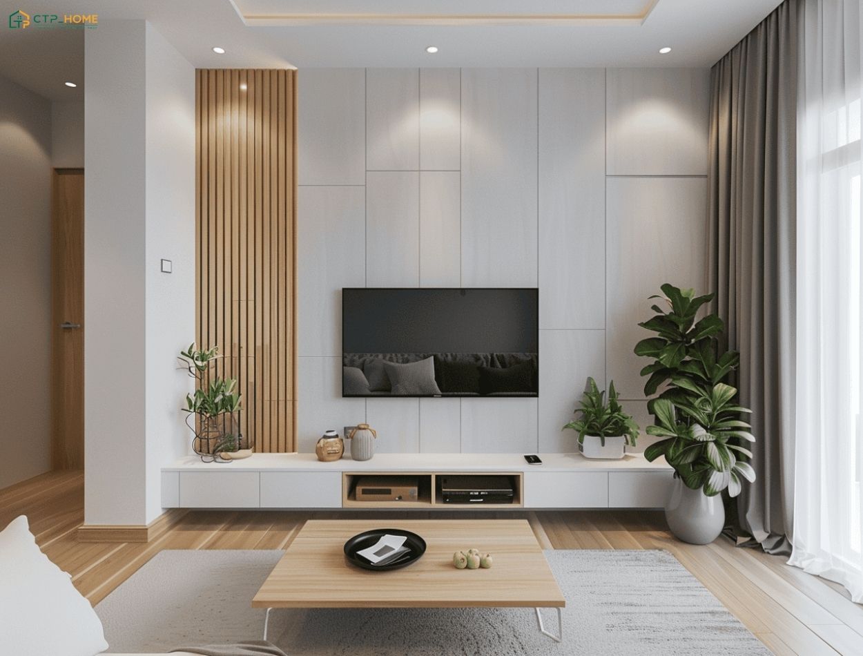 CTP Home - Đơn vị thiết kế nội thất phòng khách trên tầng 2 uy tín và chuyên nghiệp