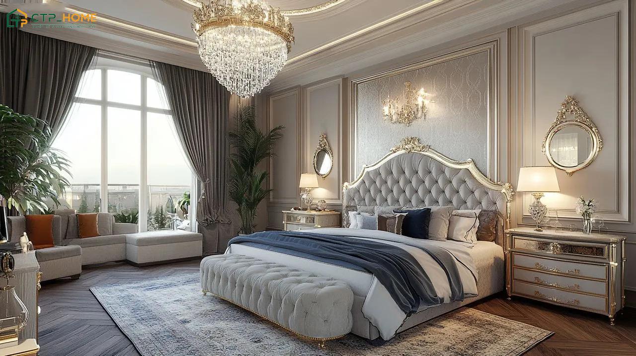 Mẫu thiết kế phòng ngủ kiểu Châu Âu thu hút với vẻ đẹp sang trọng và đẳng cấp