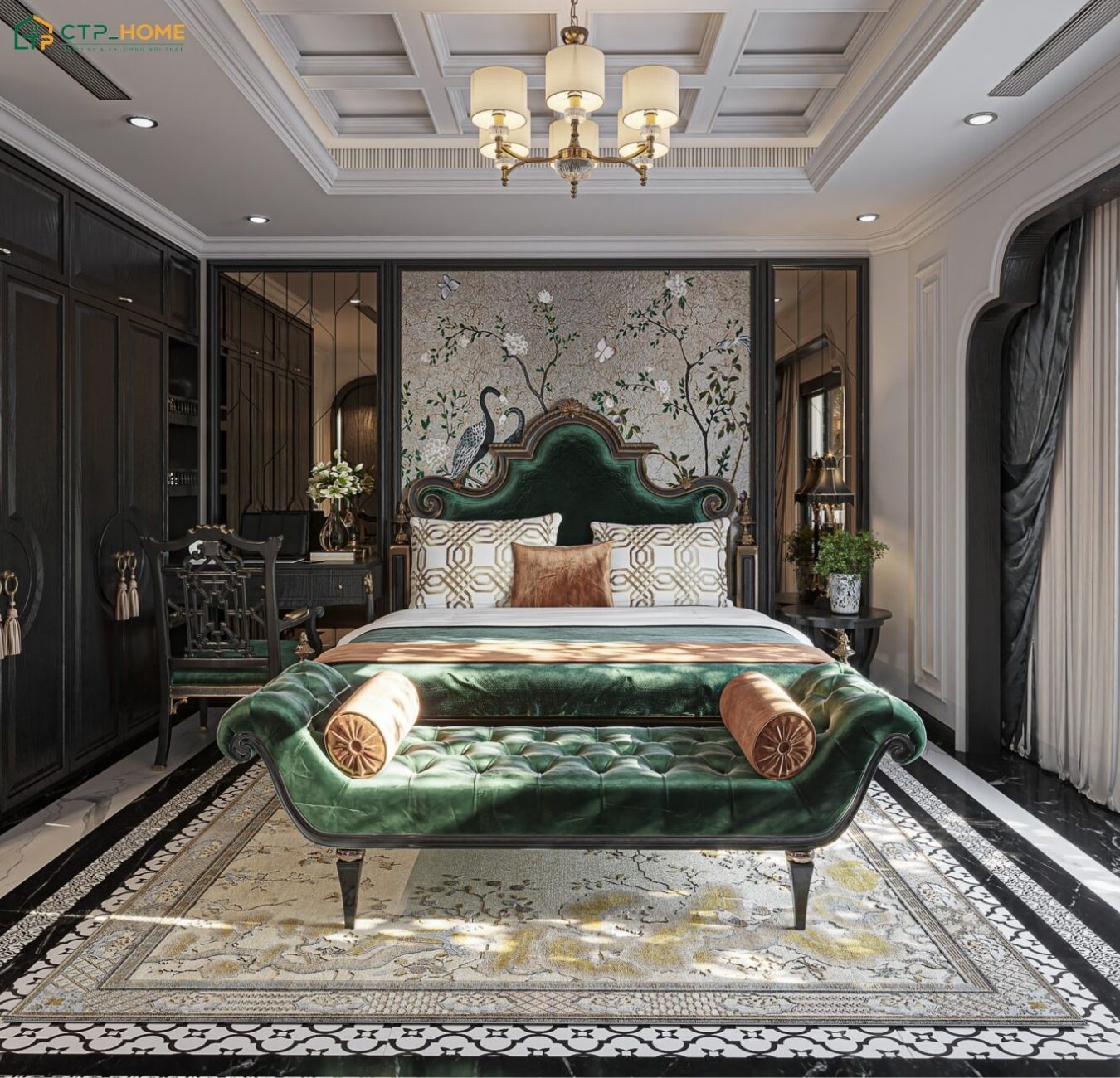 Phong cách Indochine kết hợp Luxury sẽ giúp thể hiện rõ gu thẩm mỹ và các tính riêng biệt của gia chủ