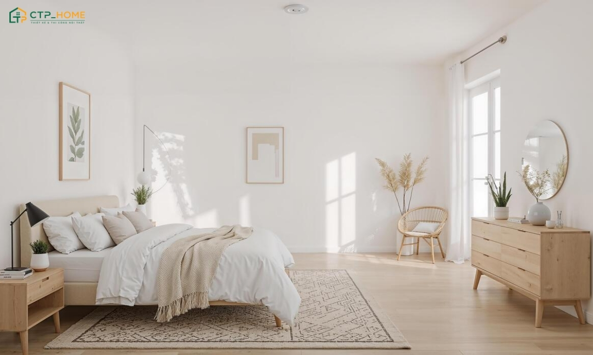 Phong cách thiết kế Bắc Âu đơn giản sẽ ưu tiên đồ nội thất nhỏ gọn để hạn chế cảm giác rườm rà