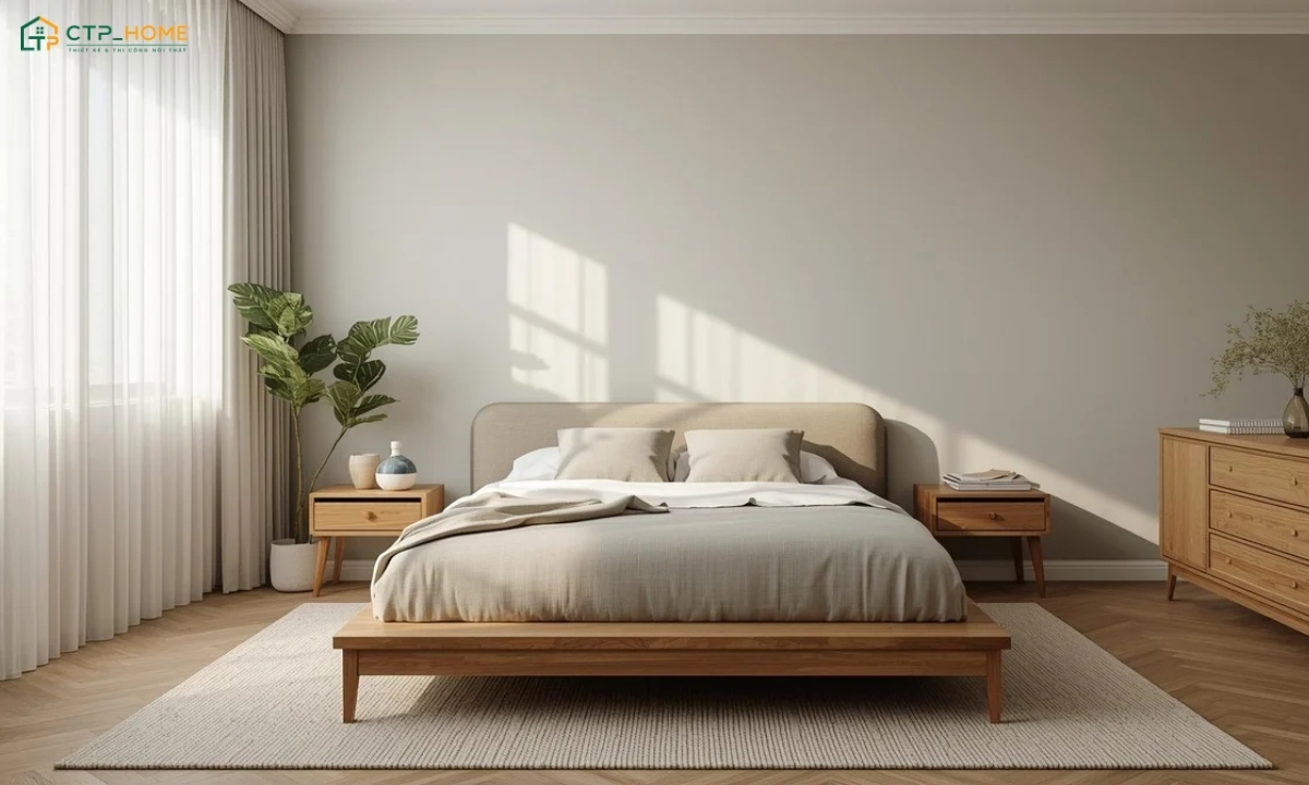 Việc kết hợp các chất liệu nội thất hài hoà sẽ giúp mang lại một không gian nghỉ ngơi tinh tế
