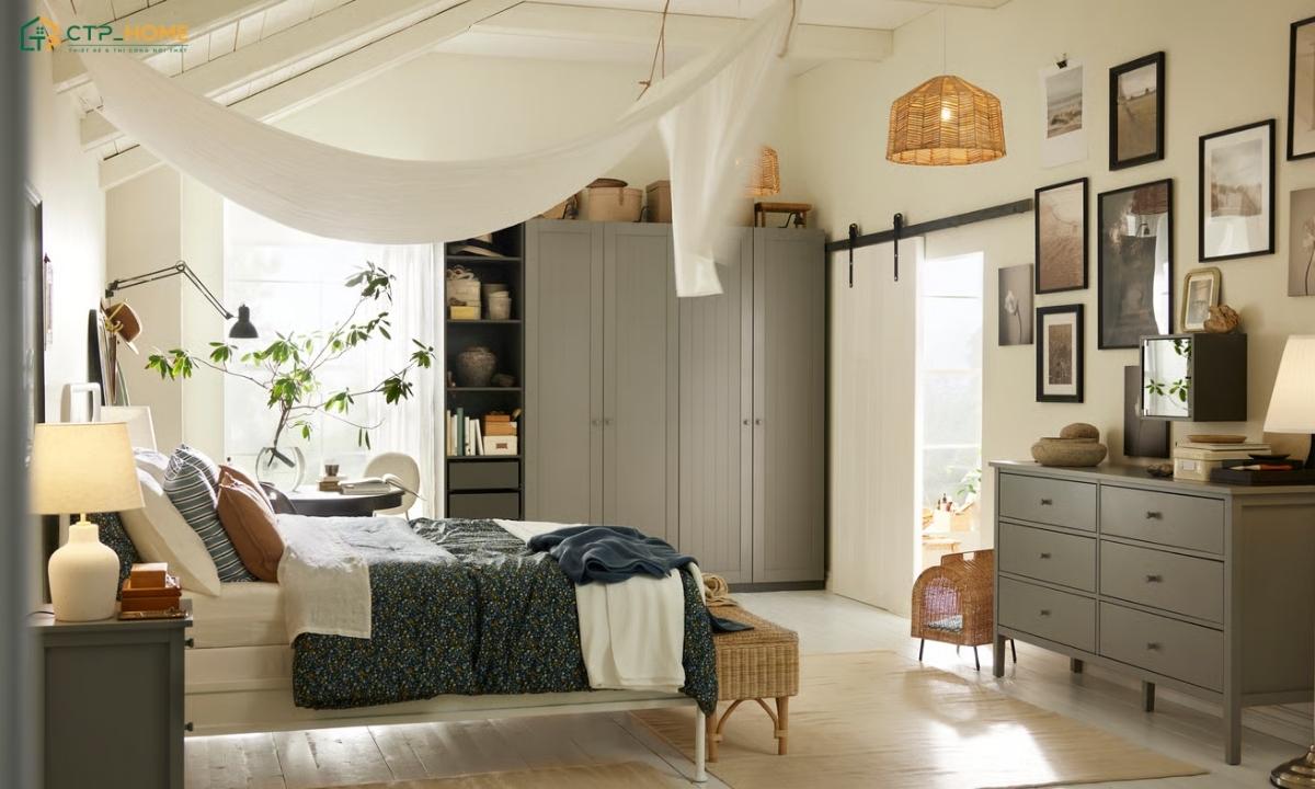 Mẫu phòng ngủ phong cách Scandinavian phá cách nhưng vẫn duy trì sự thông thoáng cho không gian