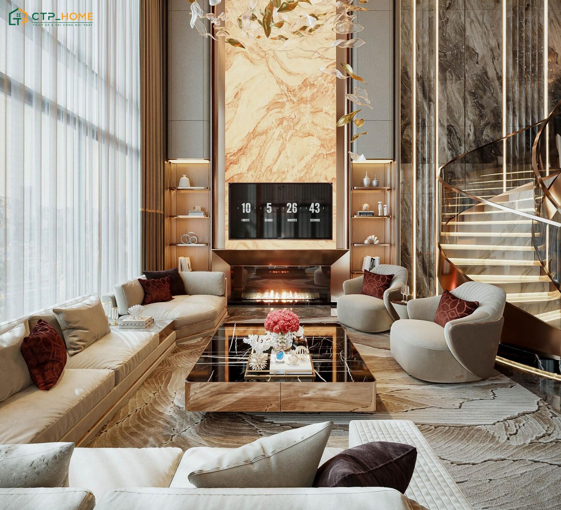 Phương án thiết kế thông tầng sẽ chỉ phù hợp với những căn biệt thự có từ hai tầng trở lên