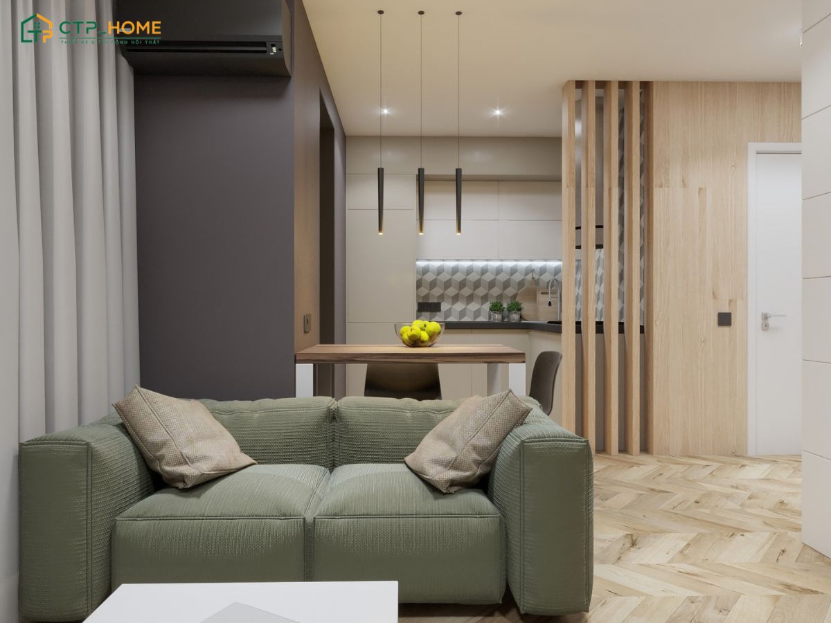 Khi thiết kế căn hộ mini 15m2 thì gia chủ nên ưu tiên những gam màu sáng để đảm bảo sự gọn gàng