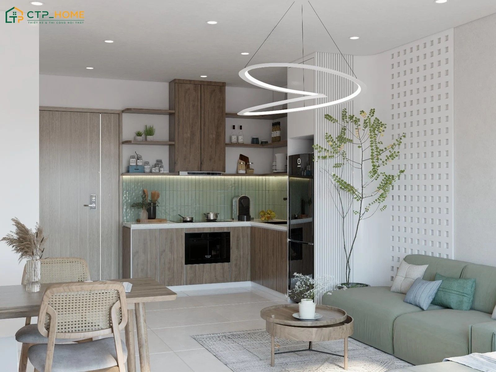 Thiết kế căn hộ Studio 15m2 theo xu hướng mở sẽ giúp tận dụng tối đa nguồn ánh sáng tự nhiên