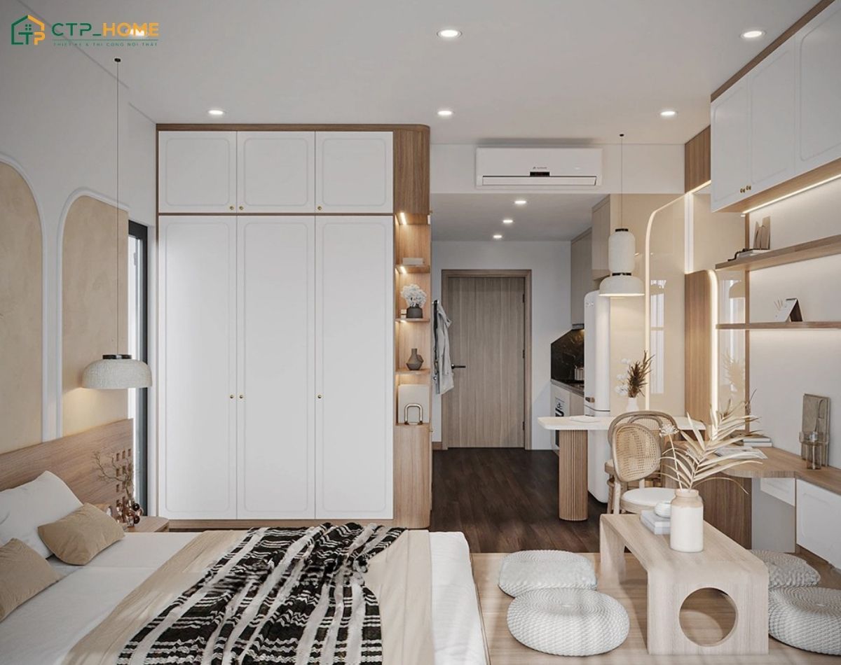 25+ Mẫu thiết kế căn hộ mini 25m2 đẹp và tối ưu công năng 2026