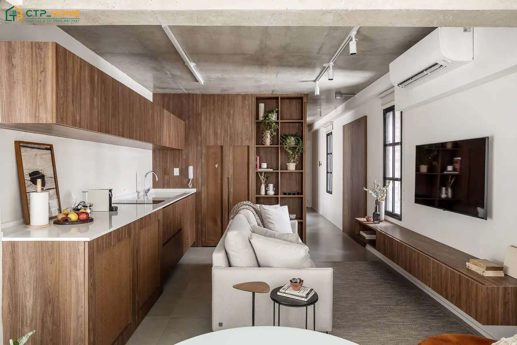 Việc sử dụng đồ nội thất nhỏ gọn sẽ giúp căn hộ Studio 30m2 trở nên thông thoáng hơn