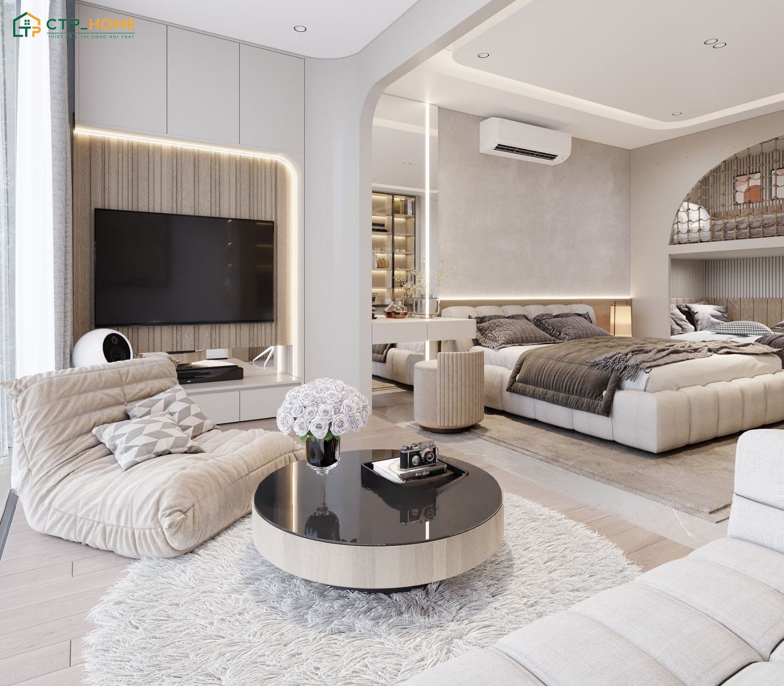 15+ Mẫu thiết kế căn hộ Studio 35m2 đẹp và đầy đủ tiện nghi