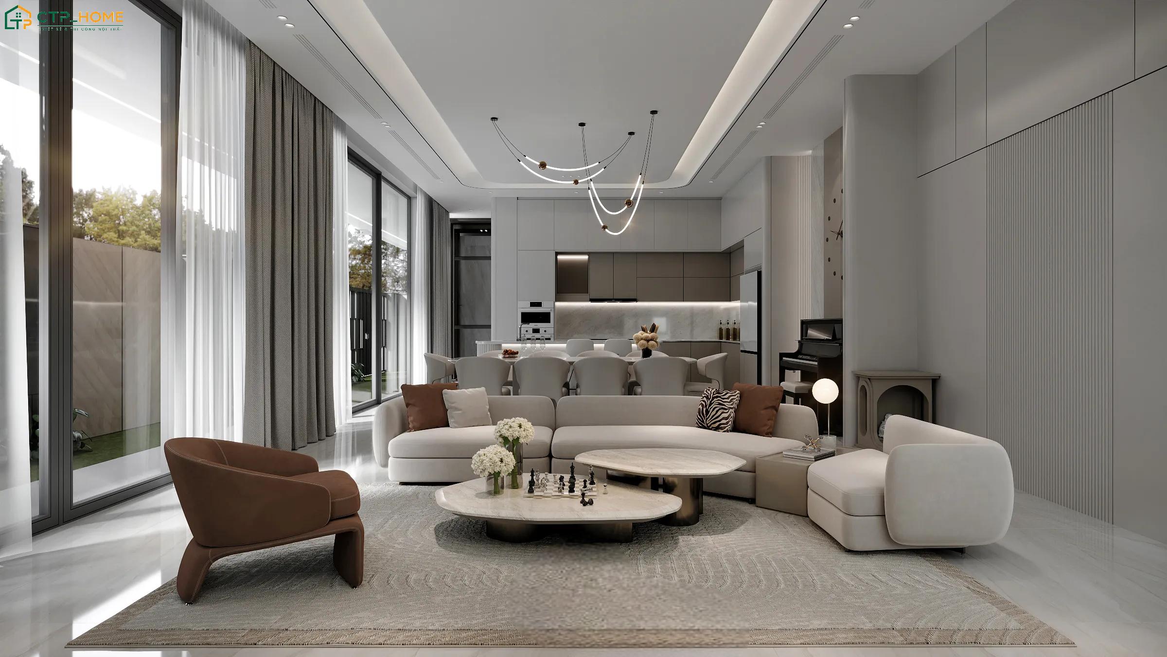 Thiết kế nội thất nhà biệt thự đơn lập là quá trình bố trí và hoàn thiện không gian theo nhu cầu của gia chủ