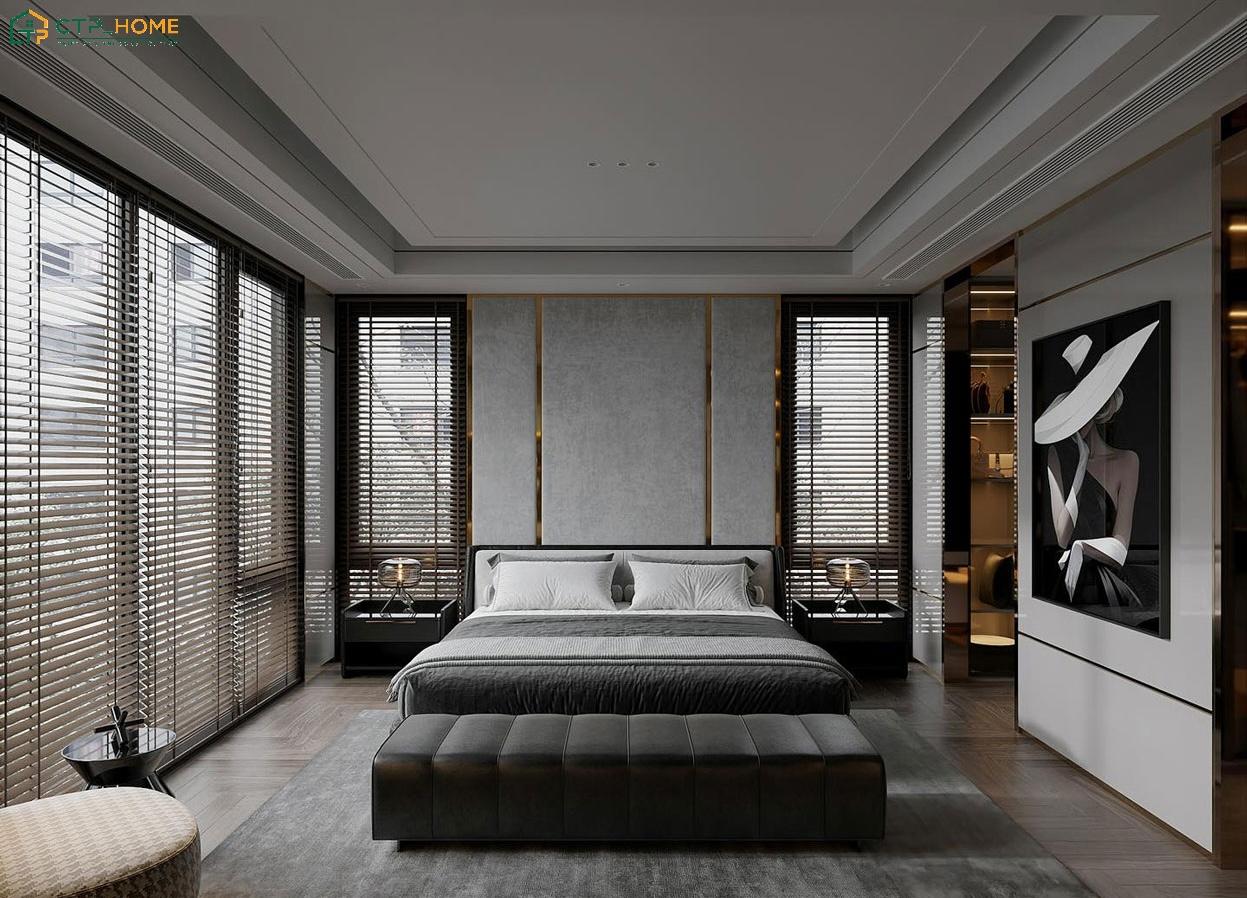 Mẫu thiết kế trang trí thất biệt thự đơn lập sẽ bố trí ánh sáng hài hòa để tôn lên nét đẹp xa hoa của phong cách Luxury