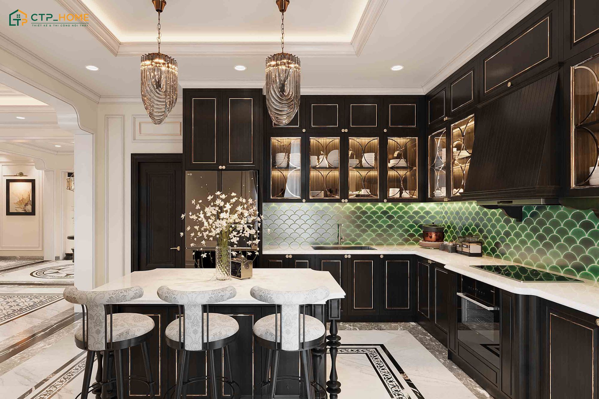 Mẫu thiết kế thi công nội thất biệt thự liền kề Indochine nổi bật với vẻ đẹp mộc mạc và đậm chất hoài niệm