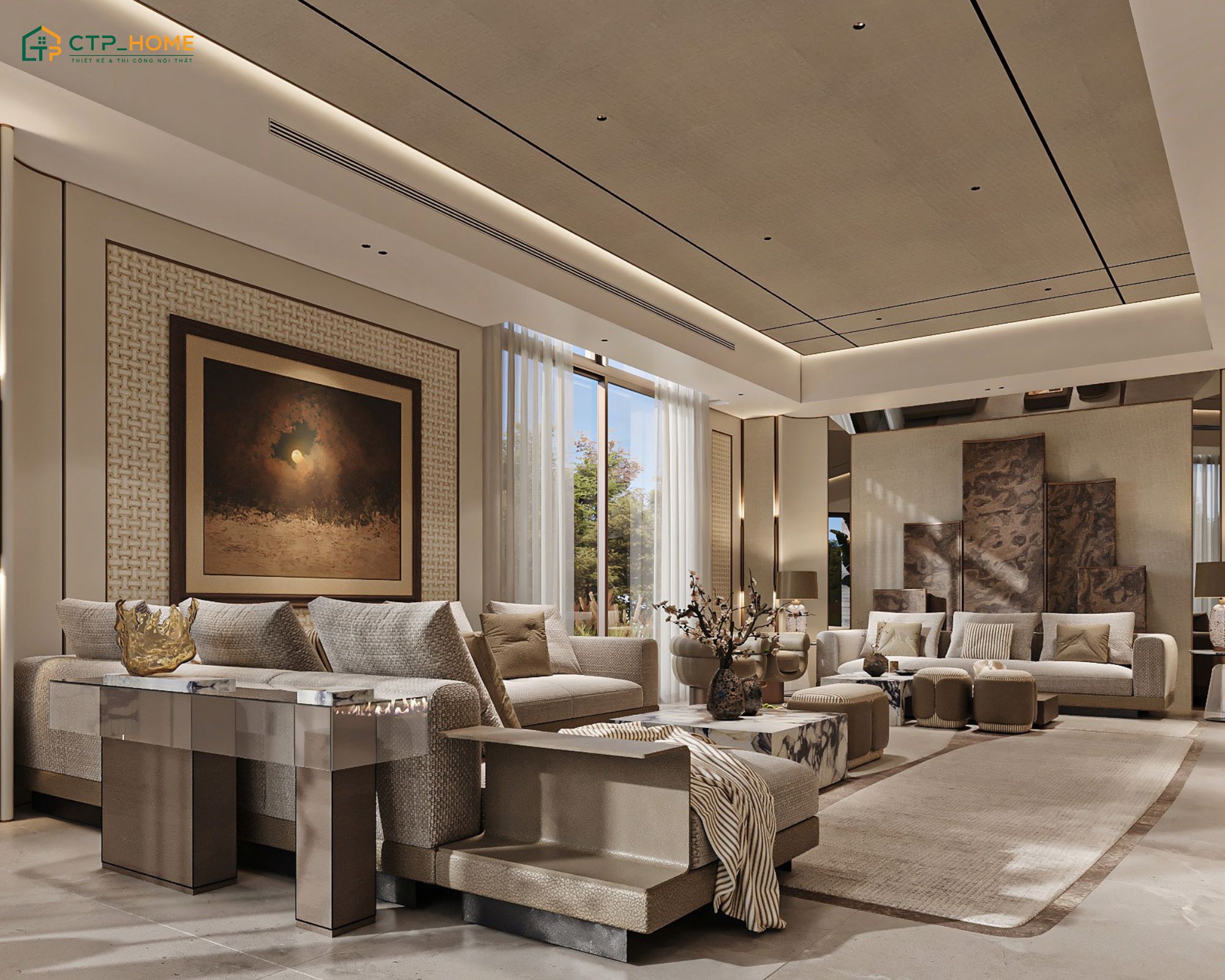 CTP Home - Đơn vị chuyên thiết kế thi công nội thất biệt thự liền kề uy tín trên toàn quốc hiện nay