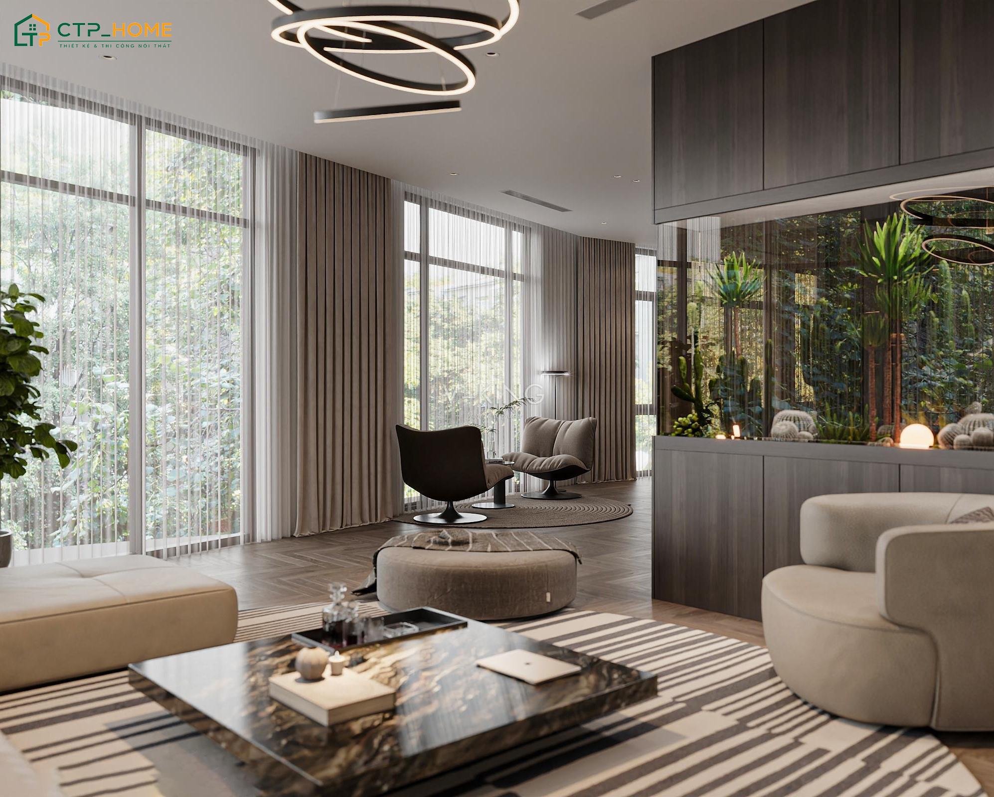 Tích hợp công nghệ thông minh để tăng tính tiện nghi cho không gian nội thất biệt thự nghỉ dưỡng