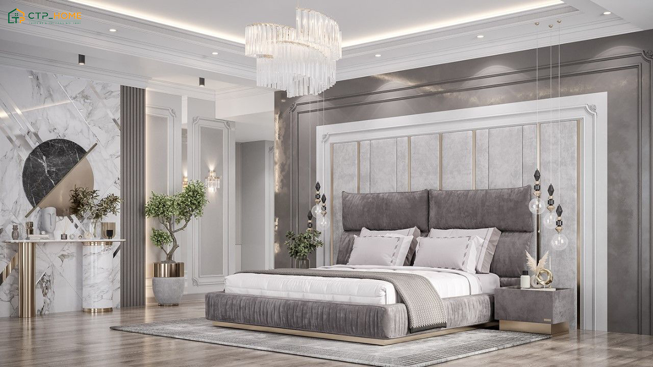 Các tone màu trang nhã như kem, be, nâu sẽ được sử dụng phổ biến trong biệt thự song lập tân cổ điển