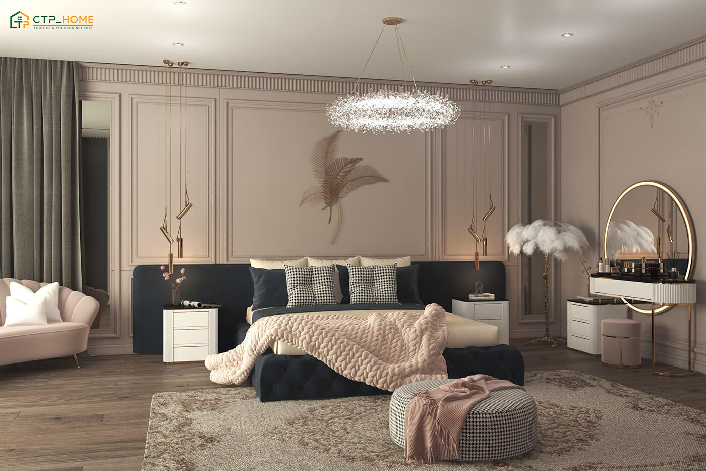 Khi thiết kế trang trí nội thất biệt thự song lập thì cần đảm bảo sự đồng nhất về màu sắc và chất liệu
