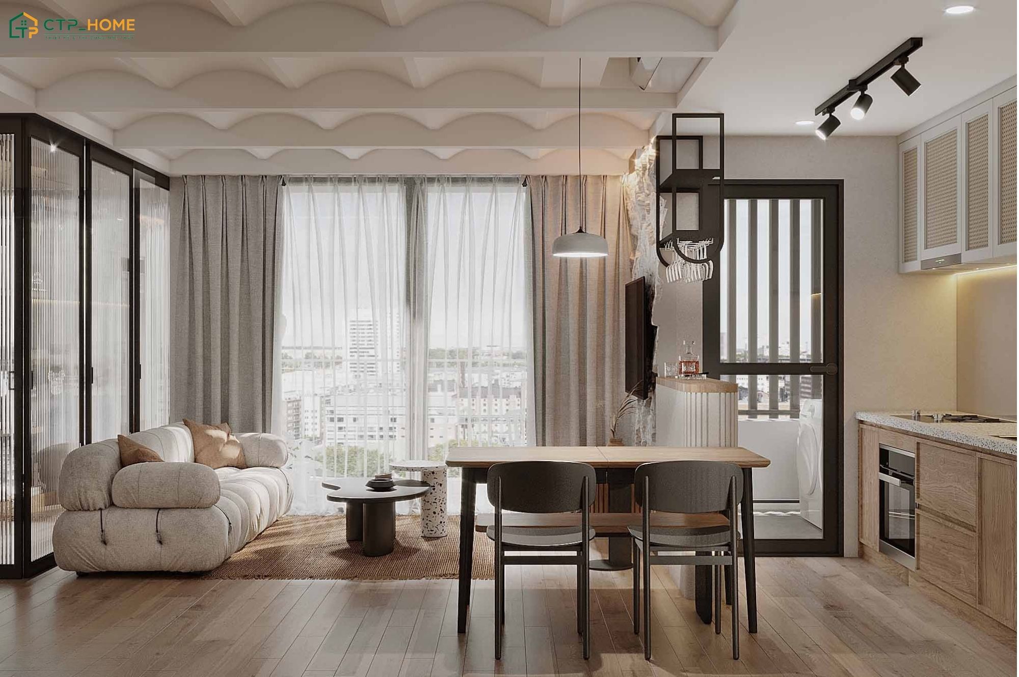 Căn hộ 100m2 Scandinavian sẽ tận dụng tối đa nguồn ánh sáng tự nhiên để đem lại sự thoải mái và dễ chịu