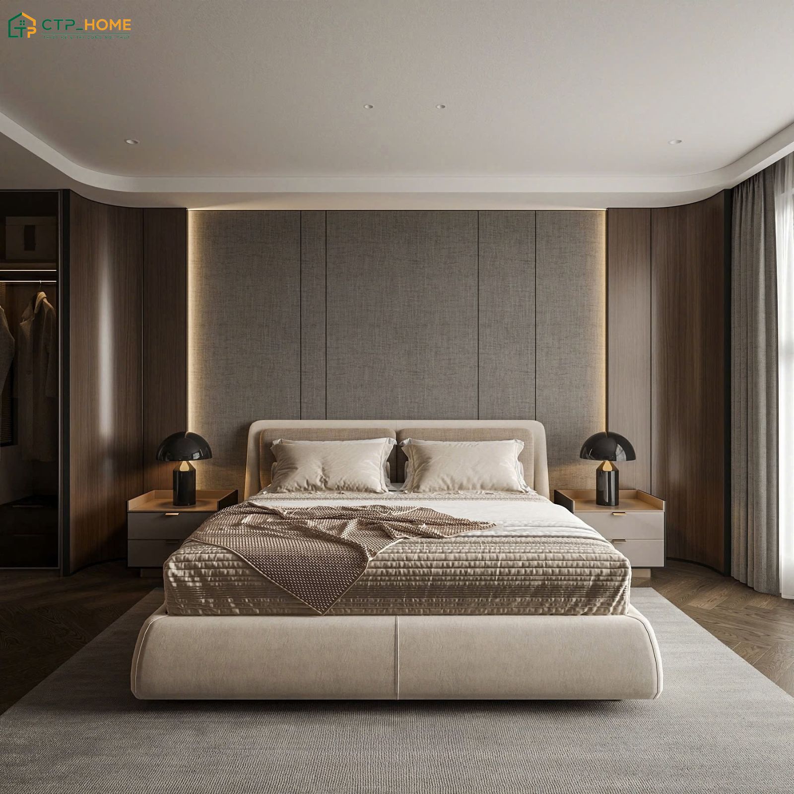 Mẫu thiết kế nội thất nhà chung cư 100m2 2 phòng ngủ sẽ ưu tiên nội thất nhỏ gọn nhưng vẫn đáp ứng tốt nhu cầu sử dụng