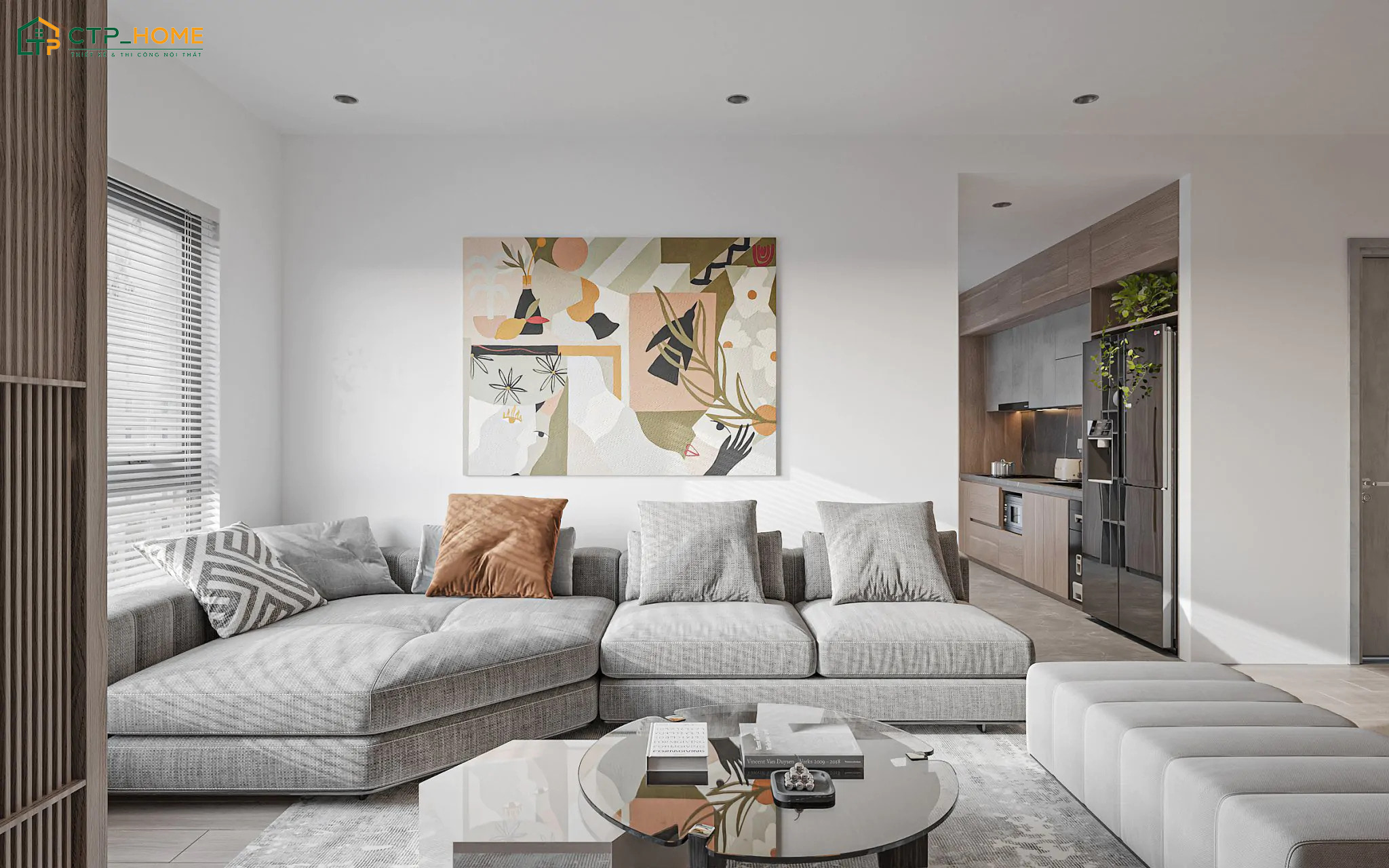 Nội thất trong căn hộ chung cư 80m2 2 phòng ngủ sẽ có sự đồng bộ về chất liệu và kiểu dáng