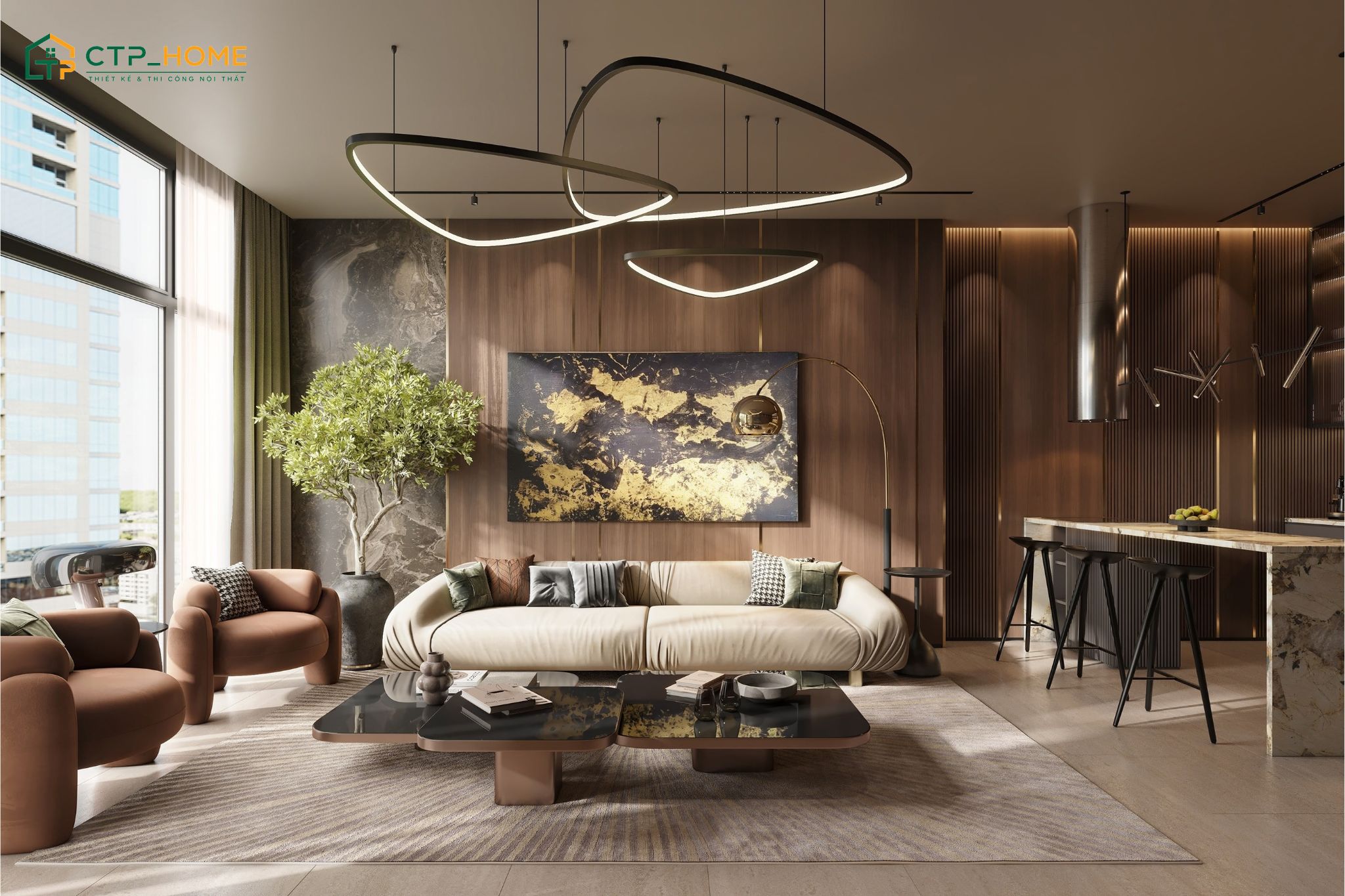 15+ Mẫu thiết kế nội thất chung cư 120m2 sang trọng và đẳng cấp 2026 