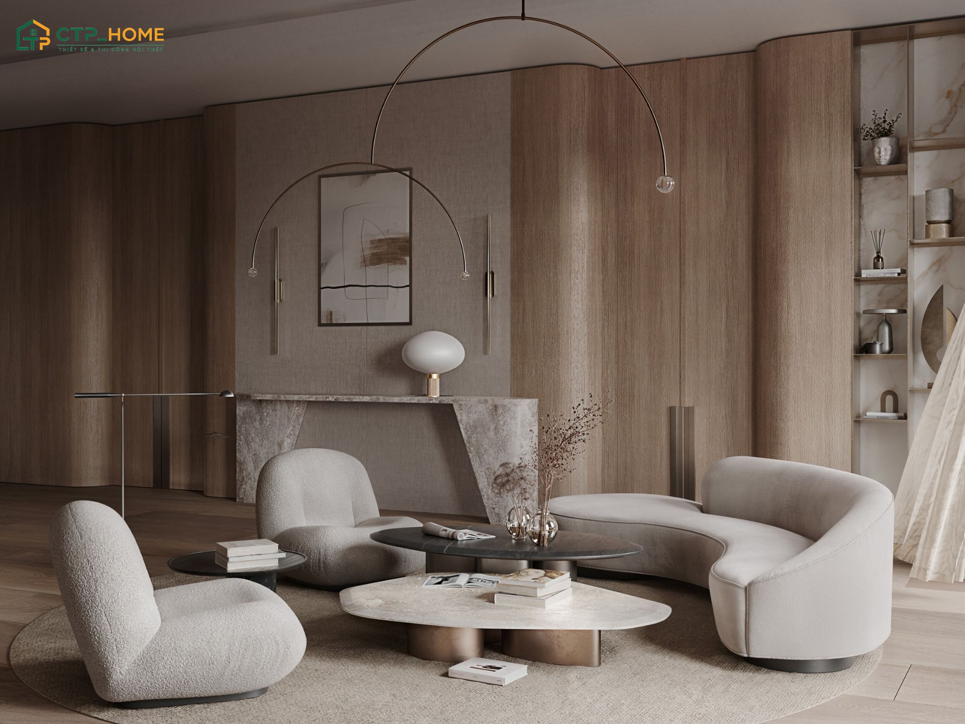 Mẫu thiết kế nội thất chung cư 120m2 phong cách Bắc Âu được bài trí tối giản nhưng cực kỳ tinh tế