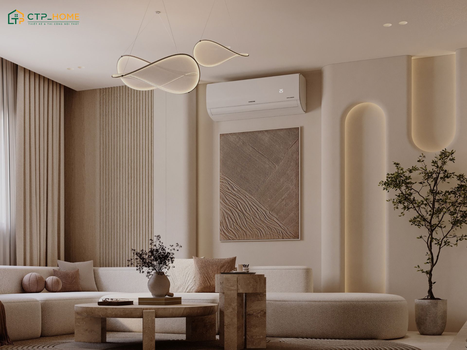 Mẫu thiết kế căn hộ 120m2 Scandinavian nổi bật với cách phối hợp màu tương phản đầy sáng tạo