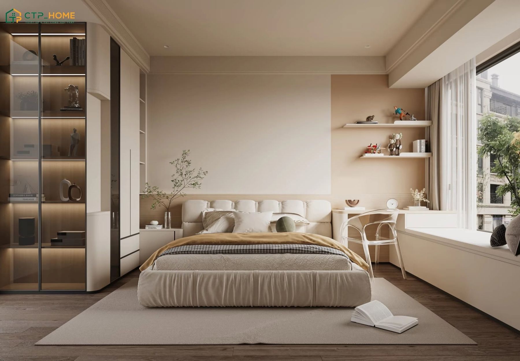Mẫu thiết kế nội thất căn hộ 150m2 tân cổ điển sẽ hạn chế sử dụng các chi tiết trang trí quá cầu kỳ