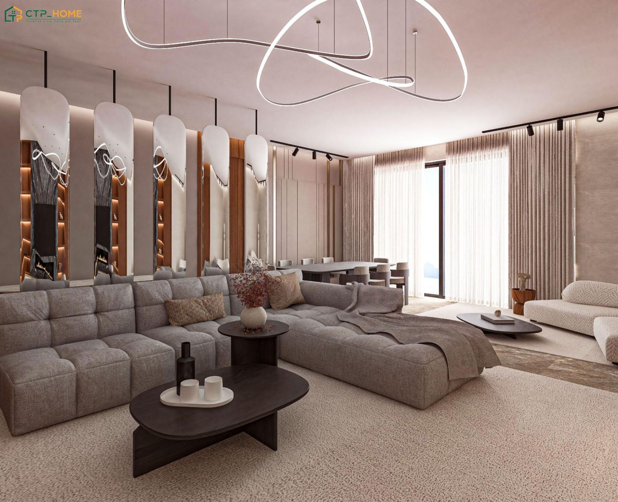 Thiết kế nội thất chung cư 150m2 với đồ nội thất phù hợp sẽ đảm bảo sự hài hòa và cân đối