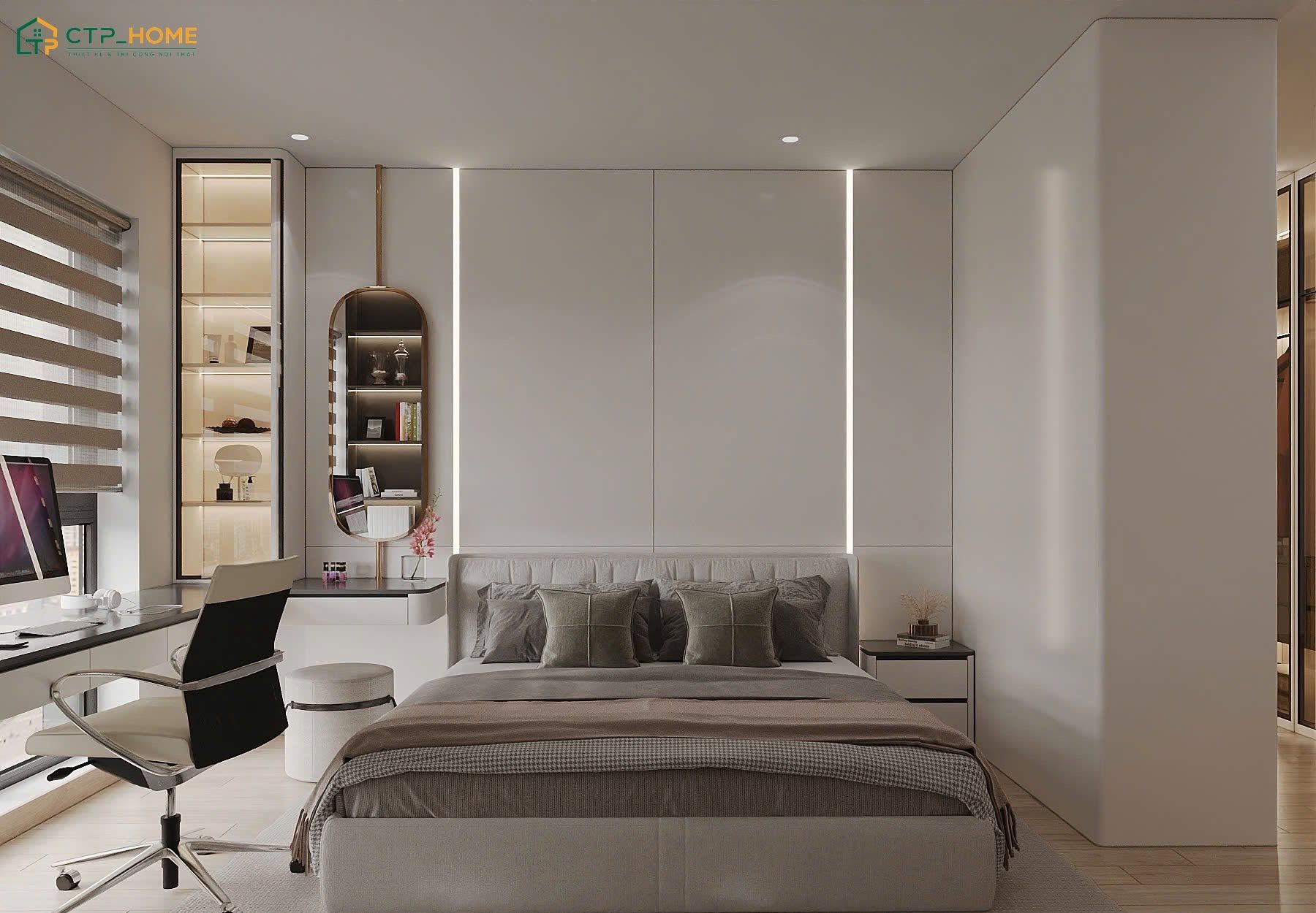Mẫu thiết kế nội thất căn hộ 150m2 với 3 phòng ngủ sẽ phù hợp với những gia đình có đông thành viên